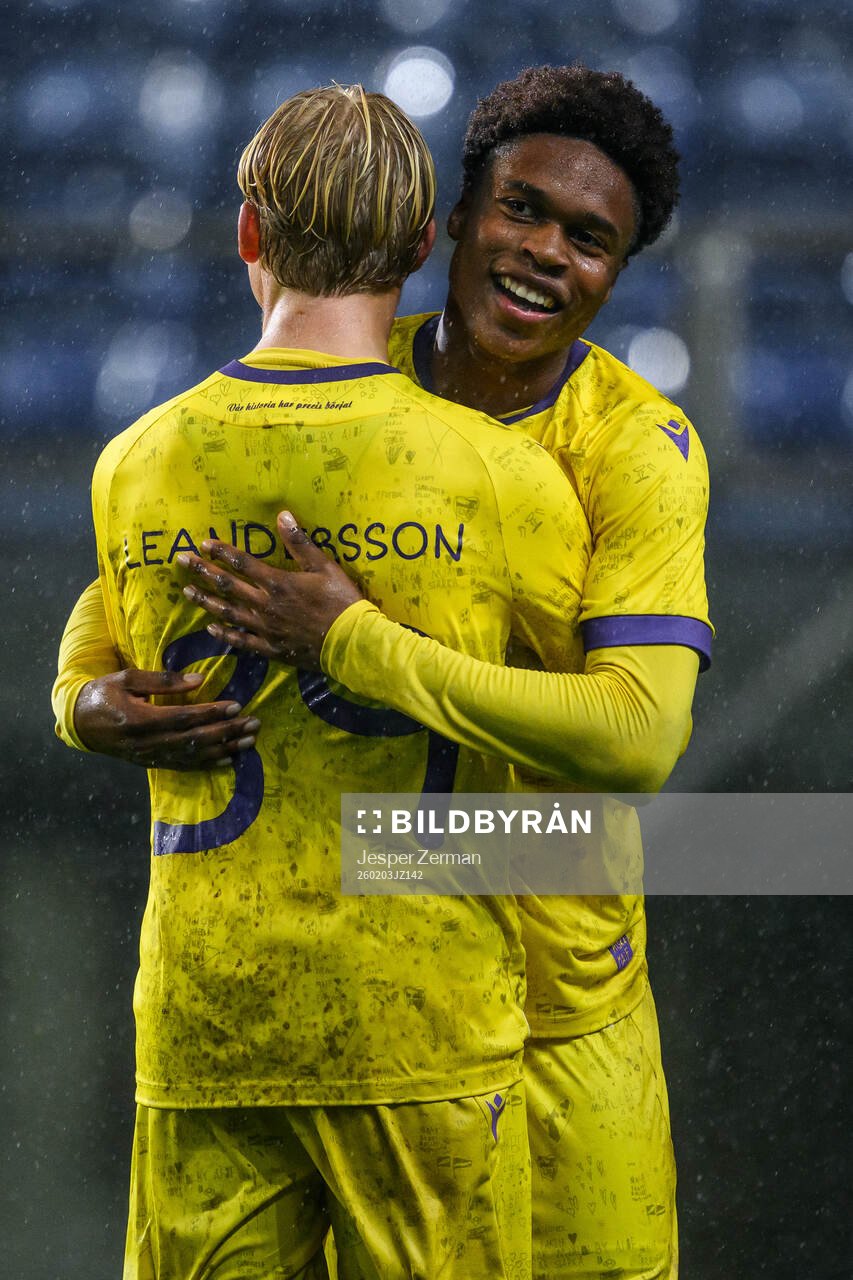 Zebedee Kennedy of Mjällby celebrates