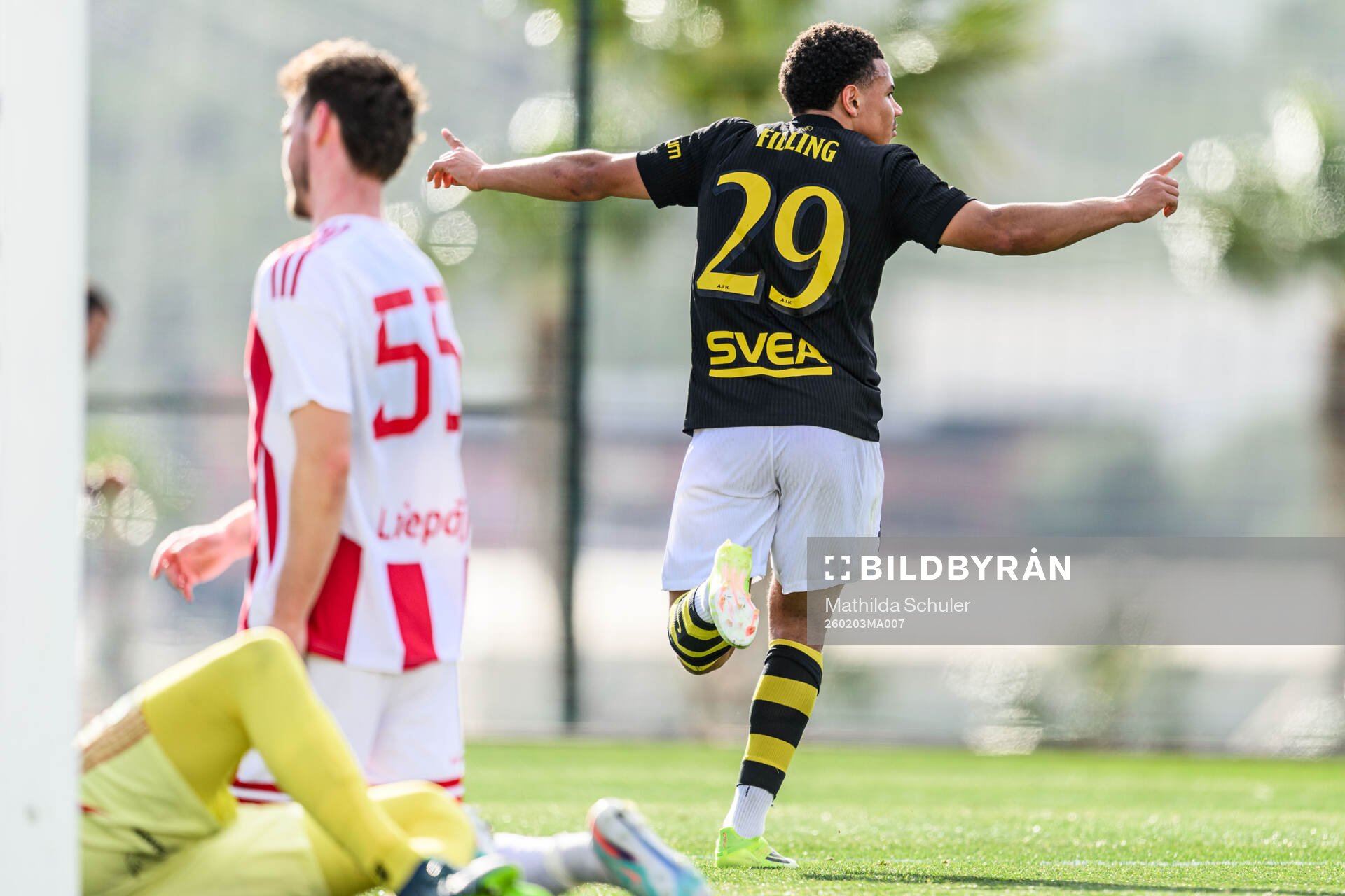 Kevin Filling of AIK celebrates