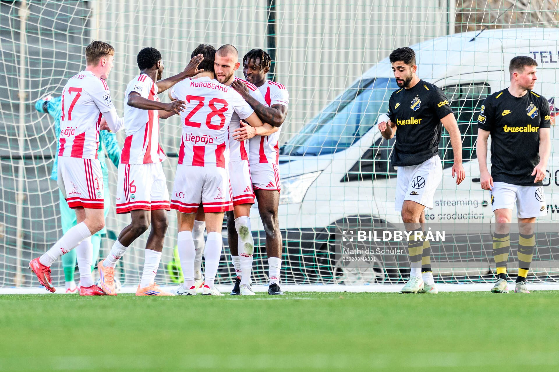 Vjaceslavs Isajevs of Liepaja celebrates
