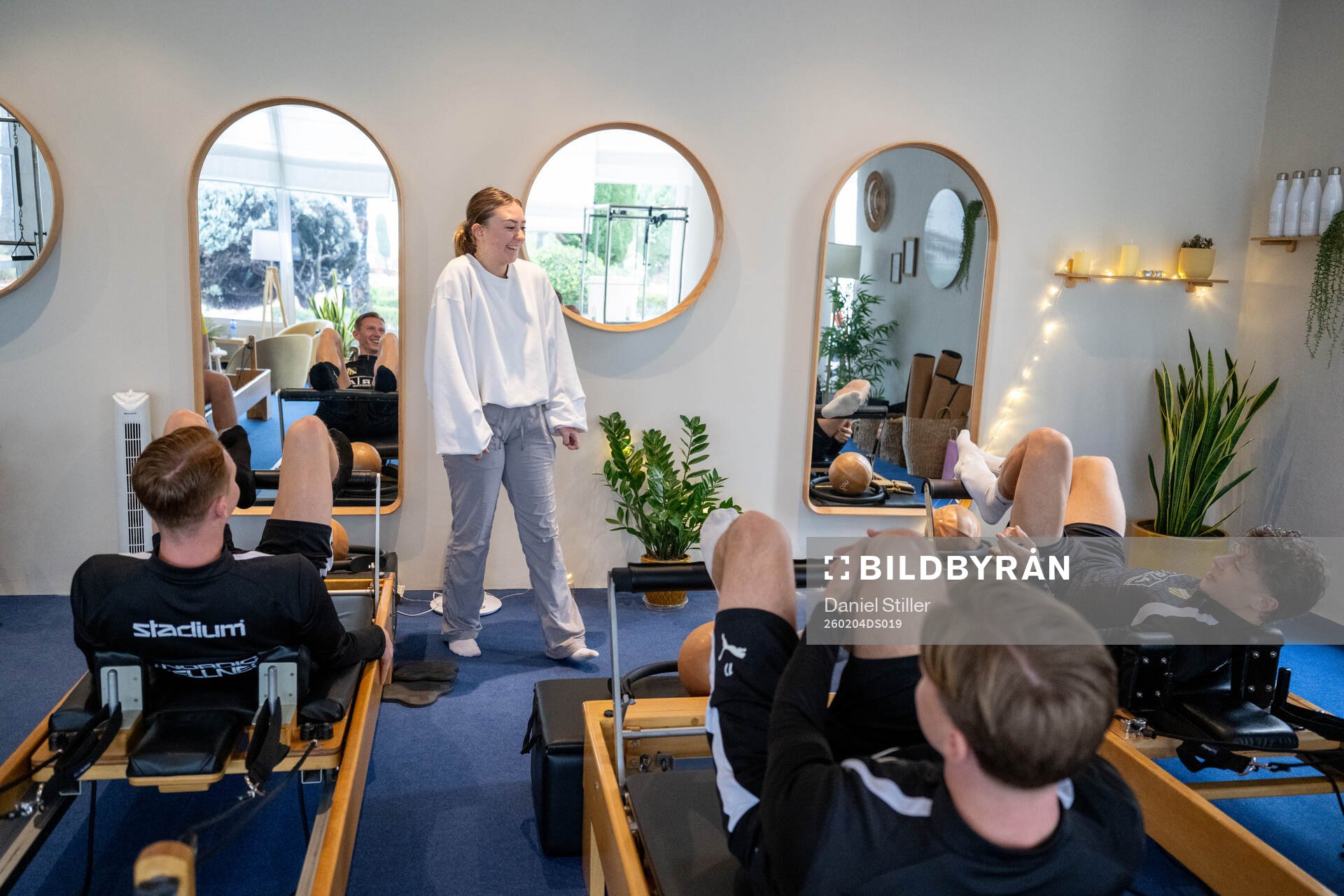 Julius Lindberg, Ben Engdahl och Gustav Lindgren tränar