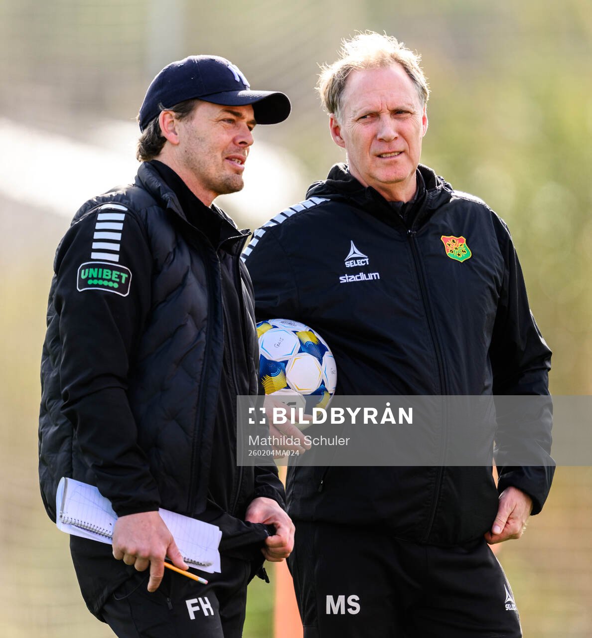 Tränare Fredrik Holmberg och teknisk direktör Magnus