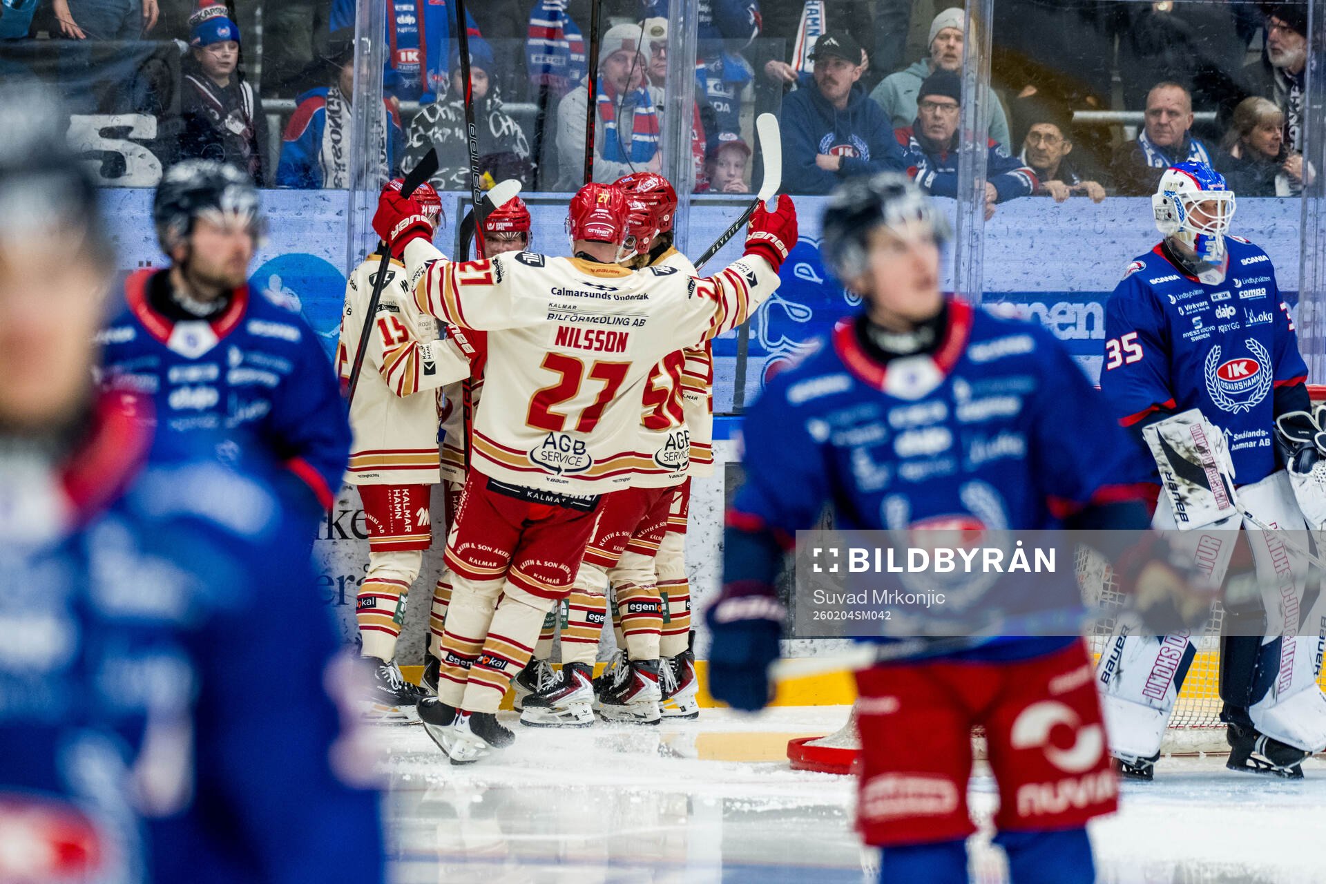Kalmar spelare jublar