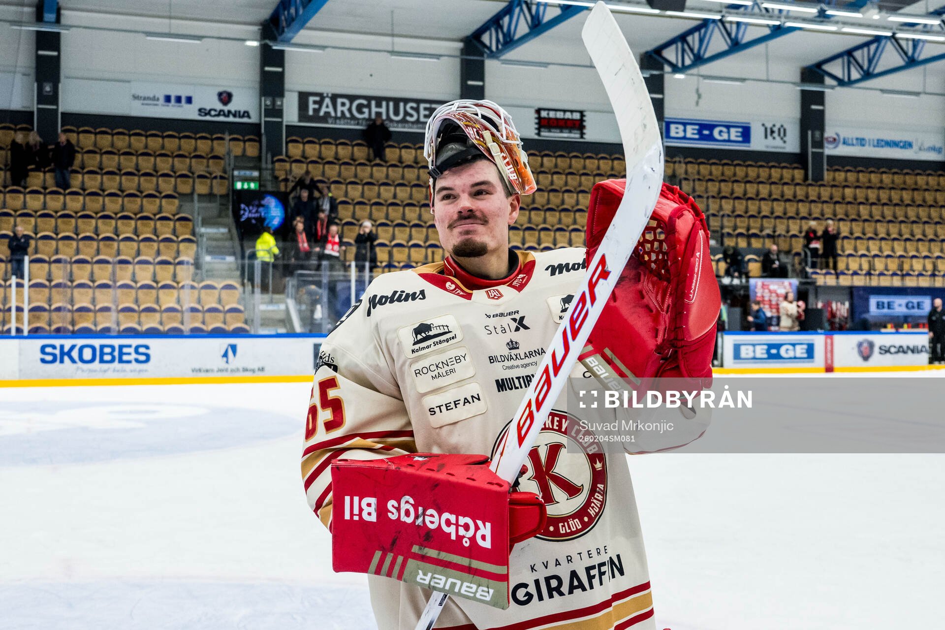 Kalmars målvakt Jacob Crespin jublar