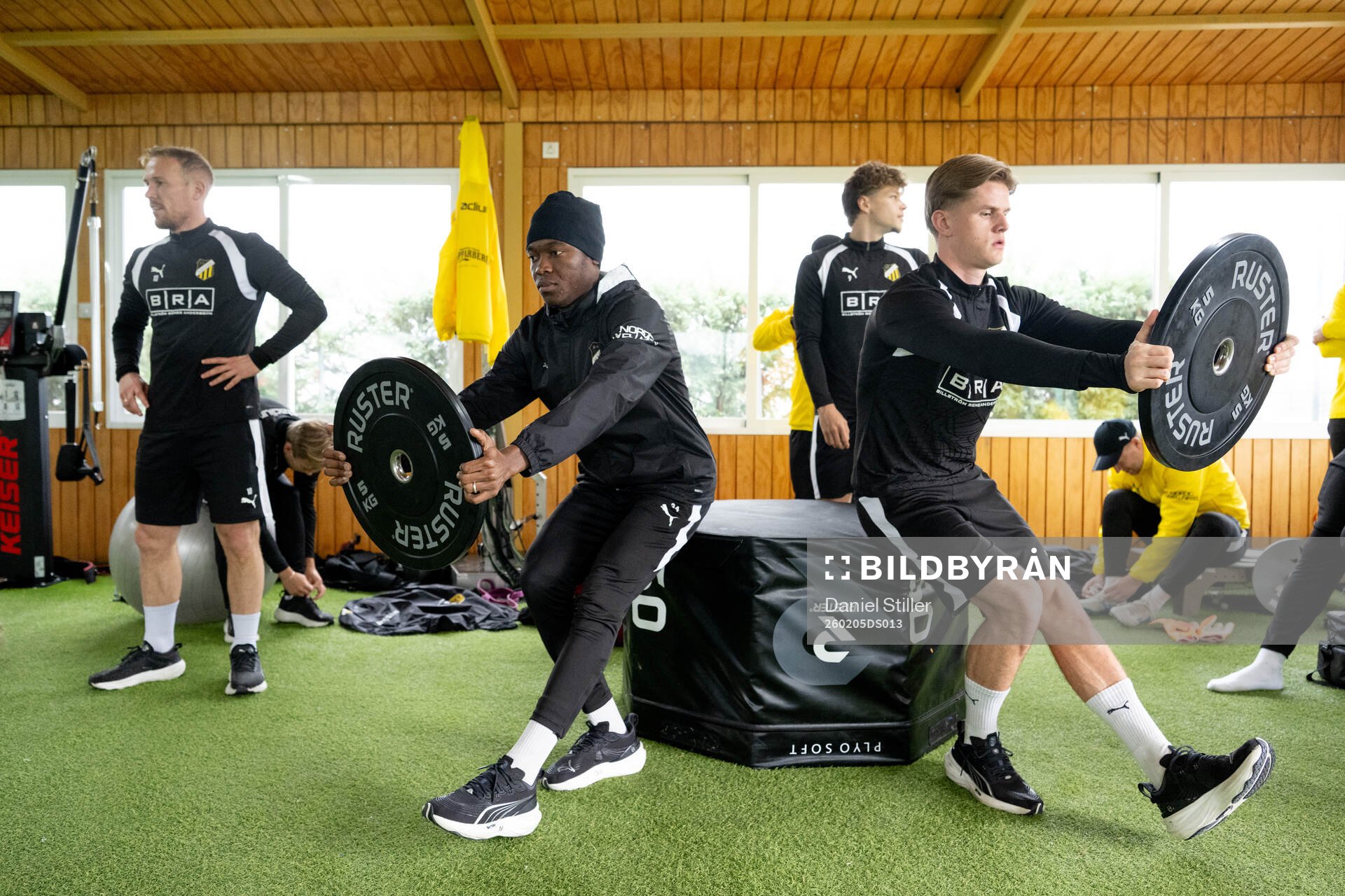 Abdoulaye Doumbia och Ben Engdahl i gymmet