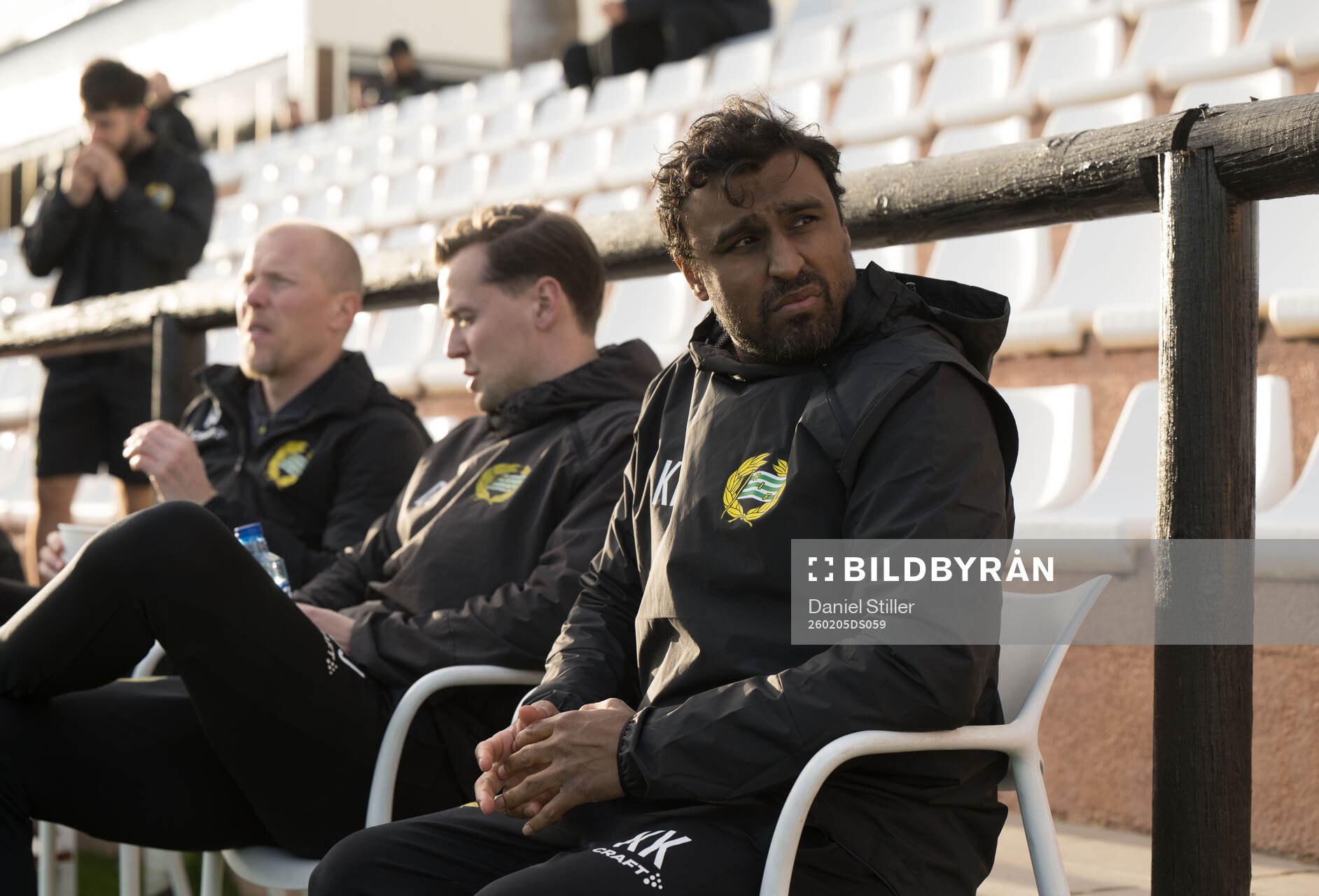 Och under träningsmatchen i fotboll mellan Hammarby och