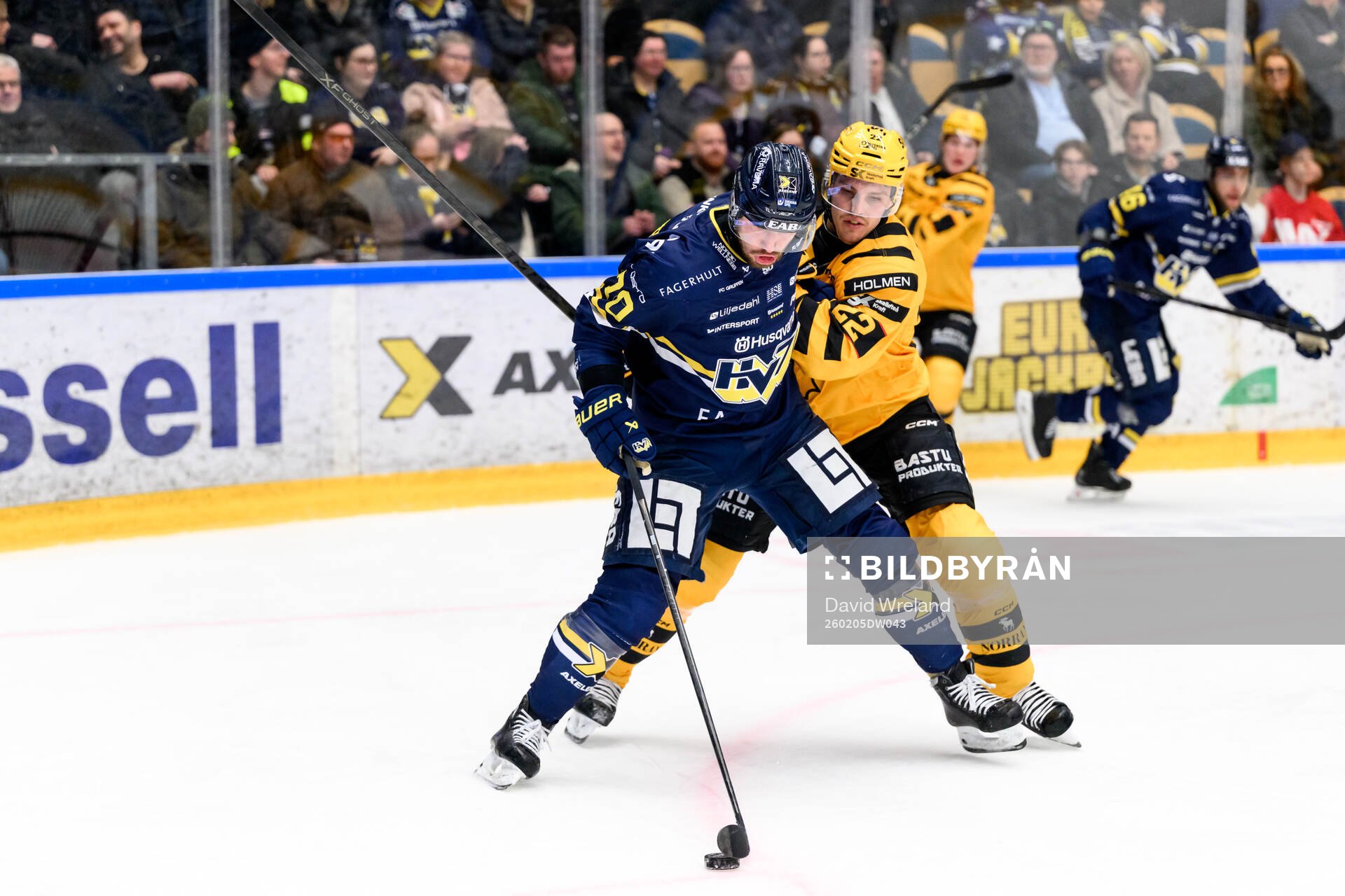 HV71s Lukas Rousek och Skellefteås Jonathan Johnson