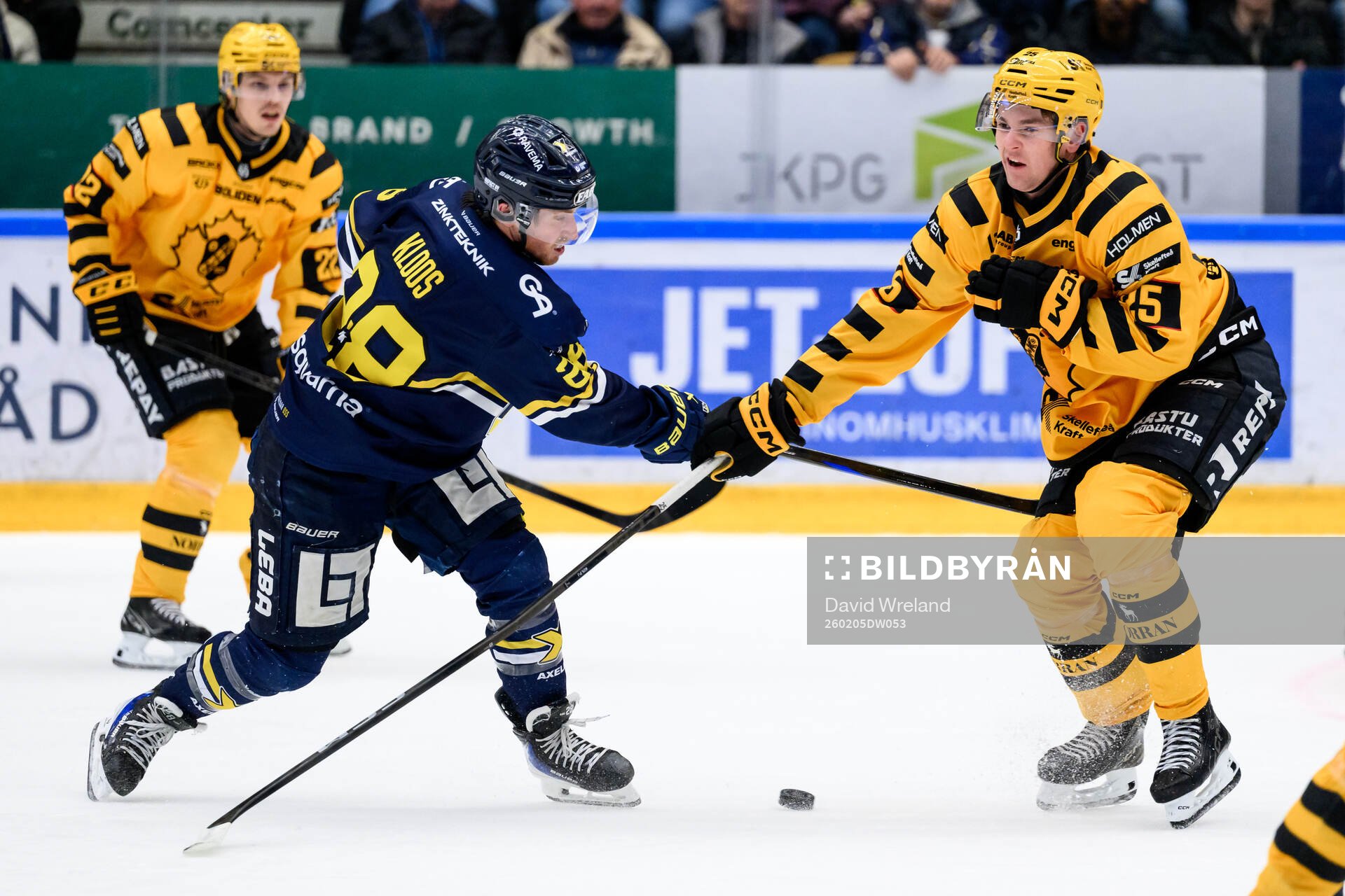 HV71s Justin Glenn Kloos och Skellefteås Pontus Johansson
