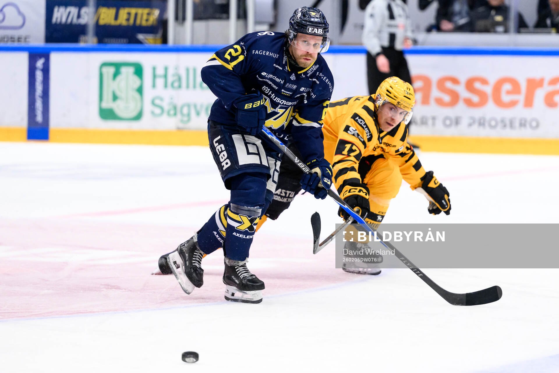 HV71s Mattias Tedenby och Skellefteås Valter Lindberg