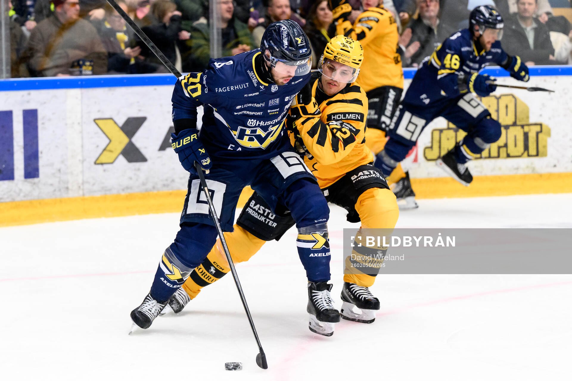 HV71s Lukas Rousek och Skellefteås Jonathan Johnson