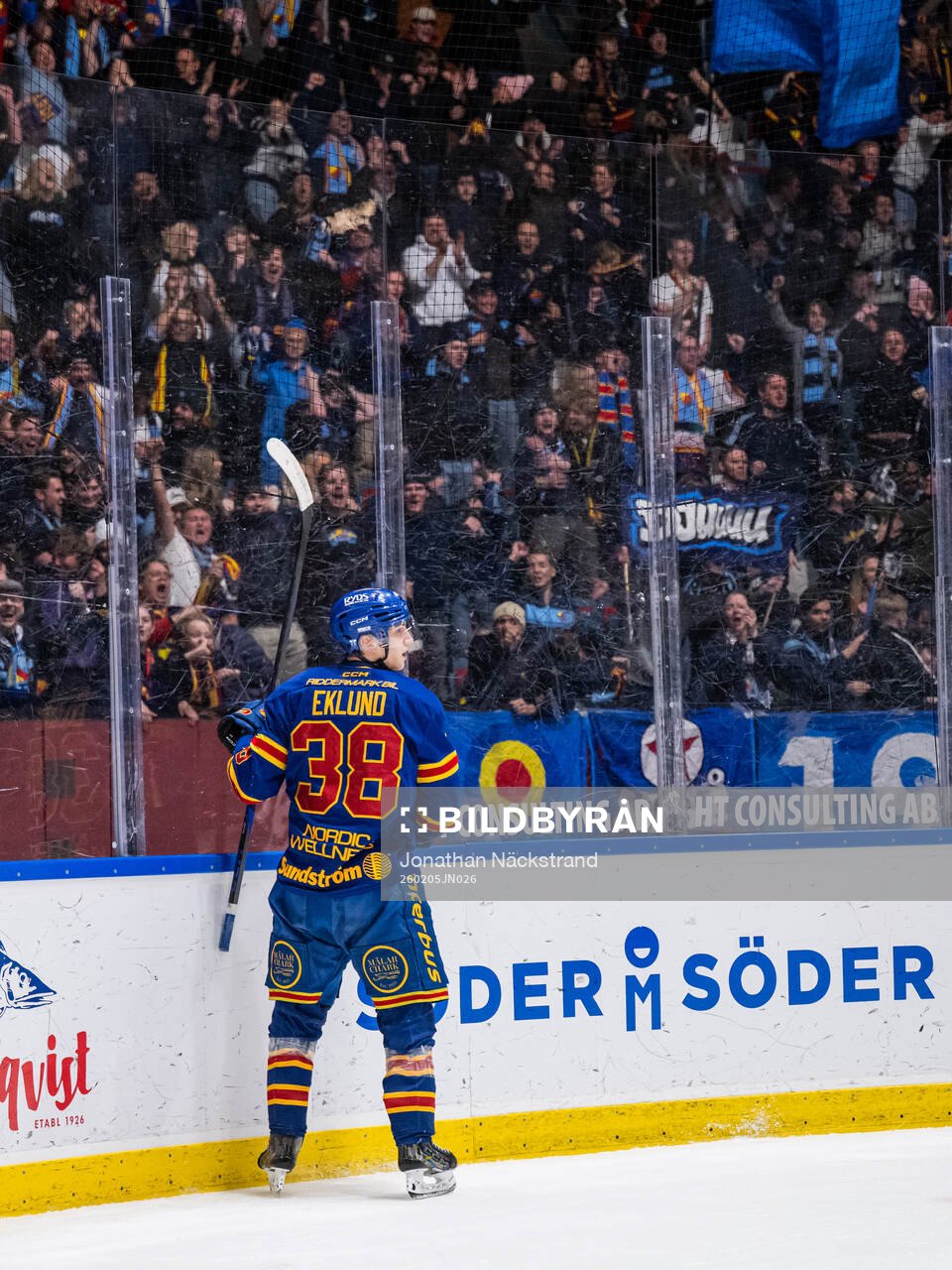 Djurgårdens Victor Eklund jublar