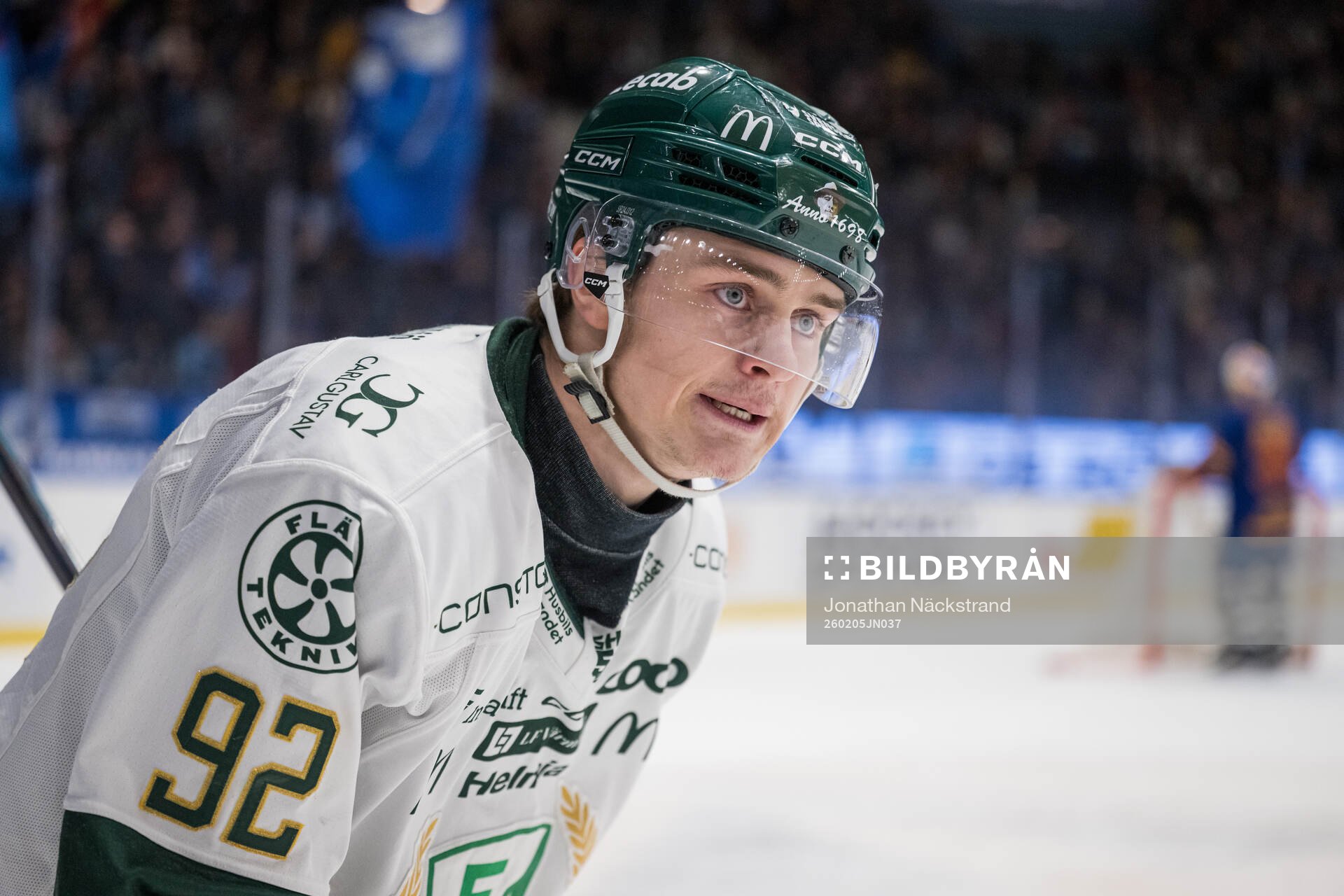 Färjestads Lucas Forsell jublar