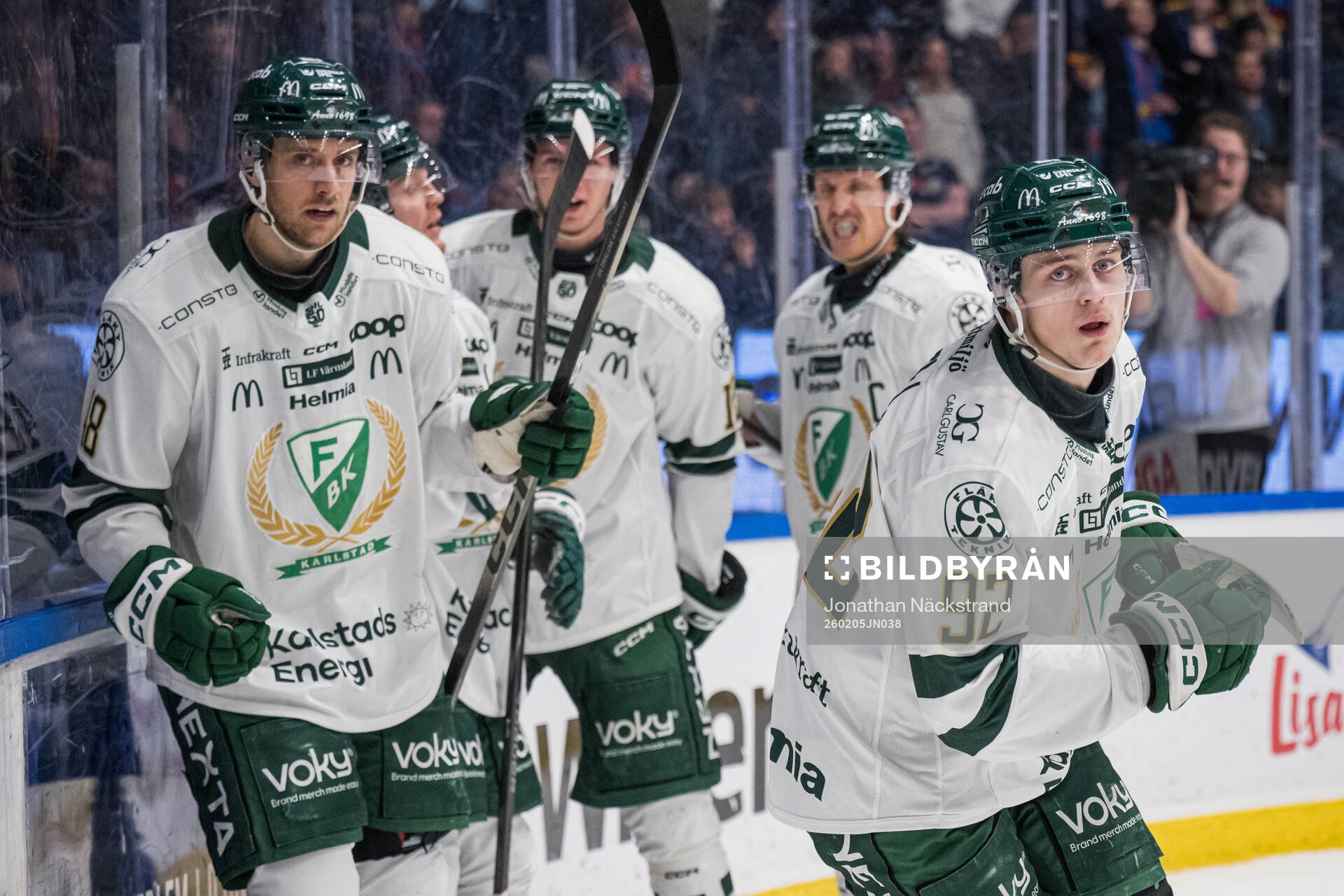 Färjestads Lucas Forsell jublar