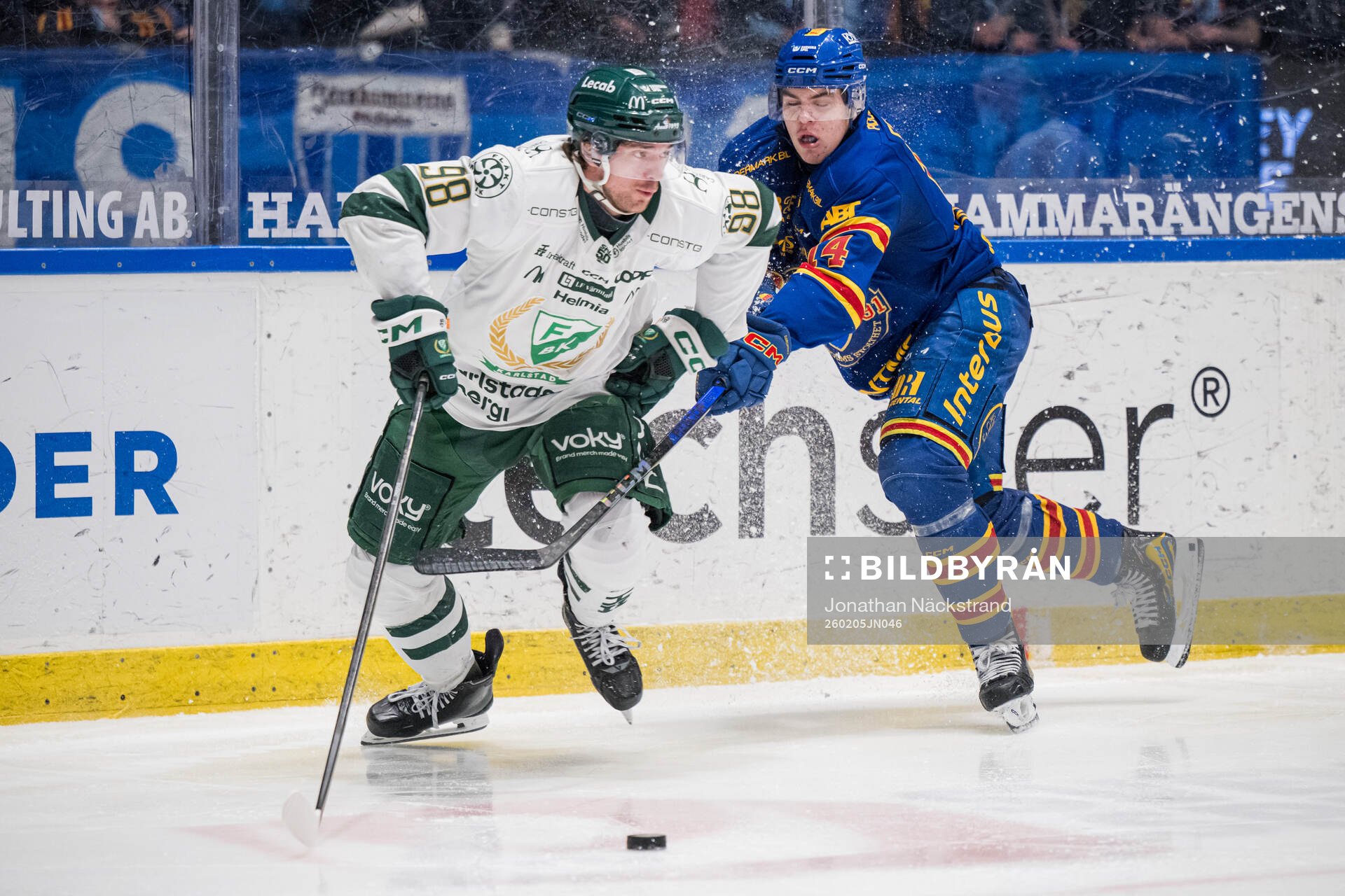 Färjestads Marian Studenic och Djurgårdens Anton Frondell