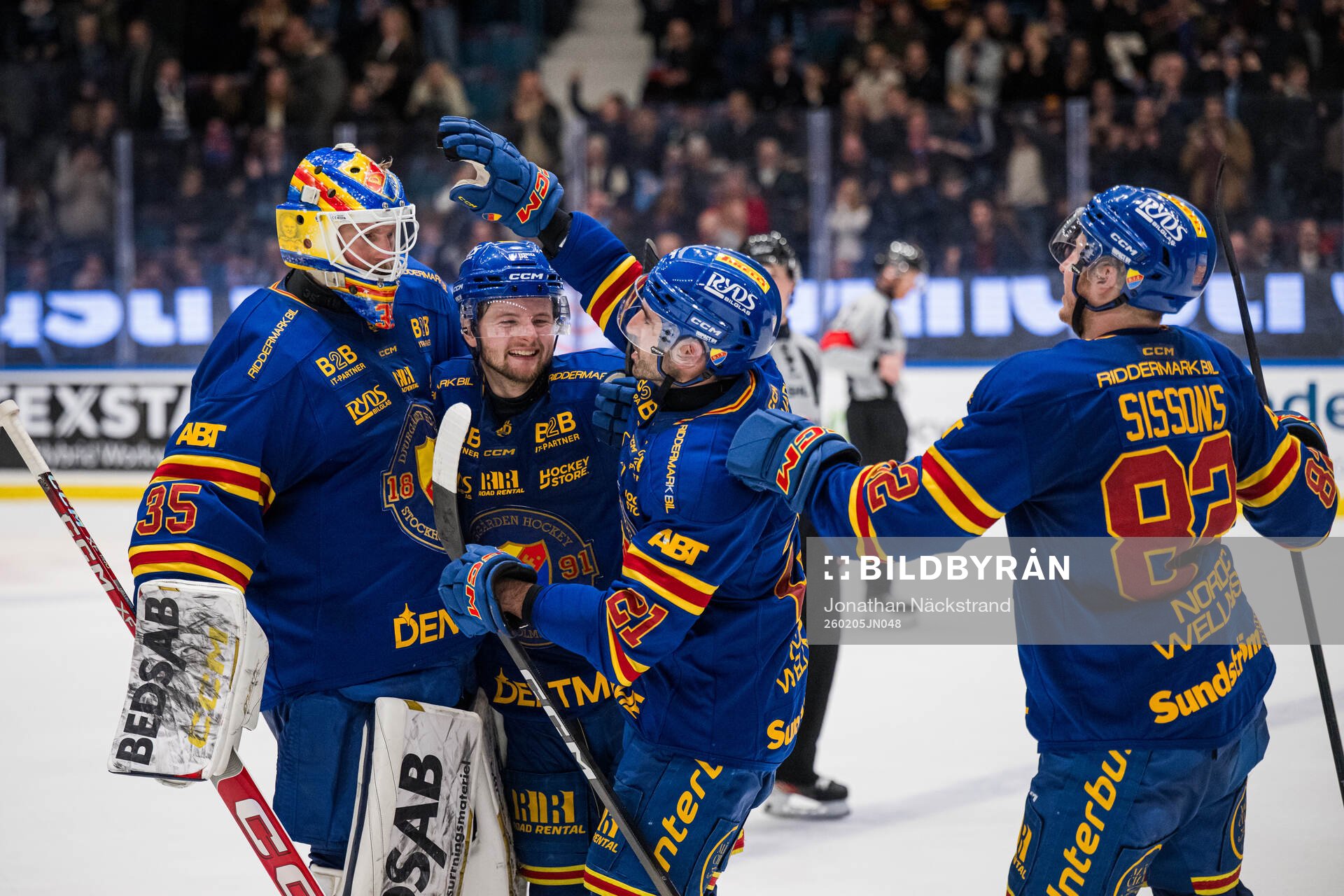 Djurgårdens målvakt Magnus Hellberg och Joseph Laleggia