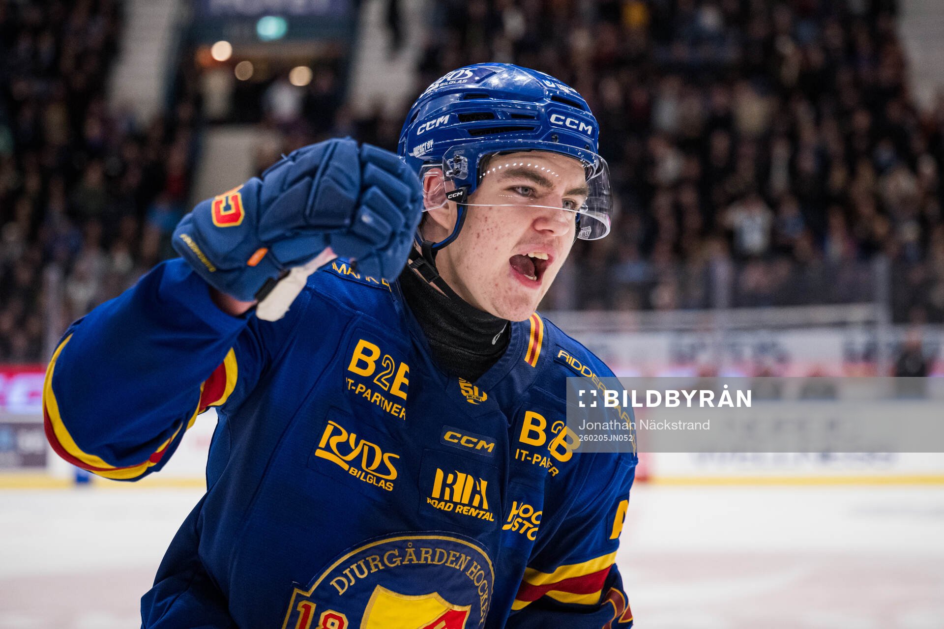 Djurgårdens Anton Frondell jublar