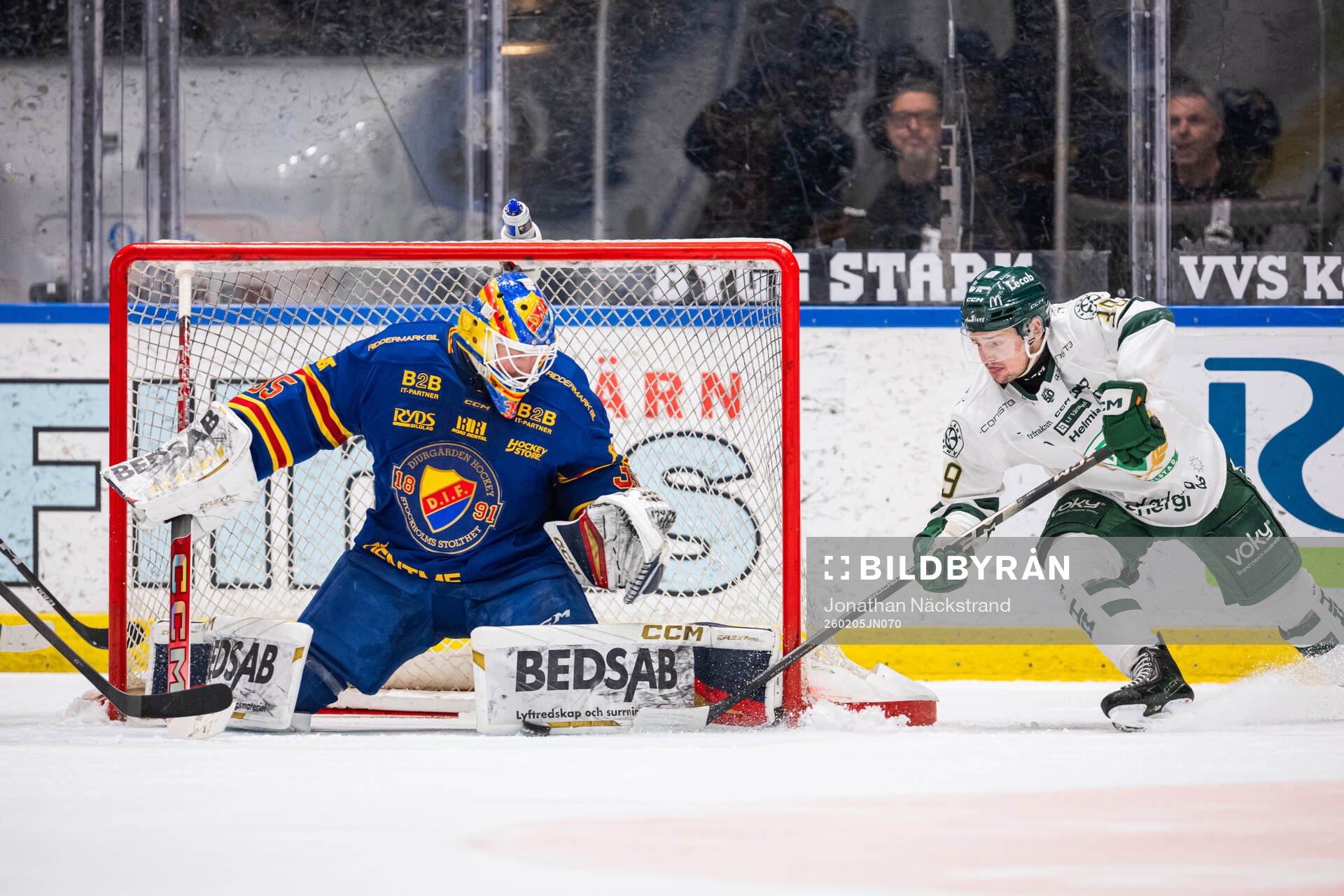 Djurgårdens målvakt Magnus Hellberg och Färjestads Luke