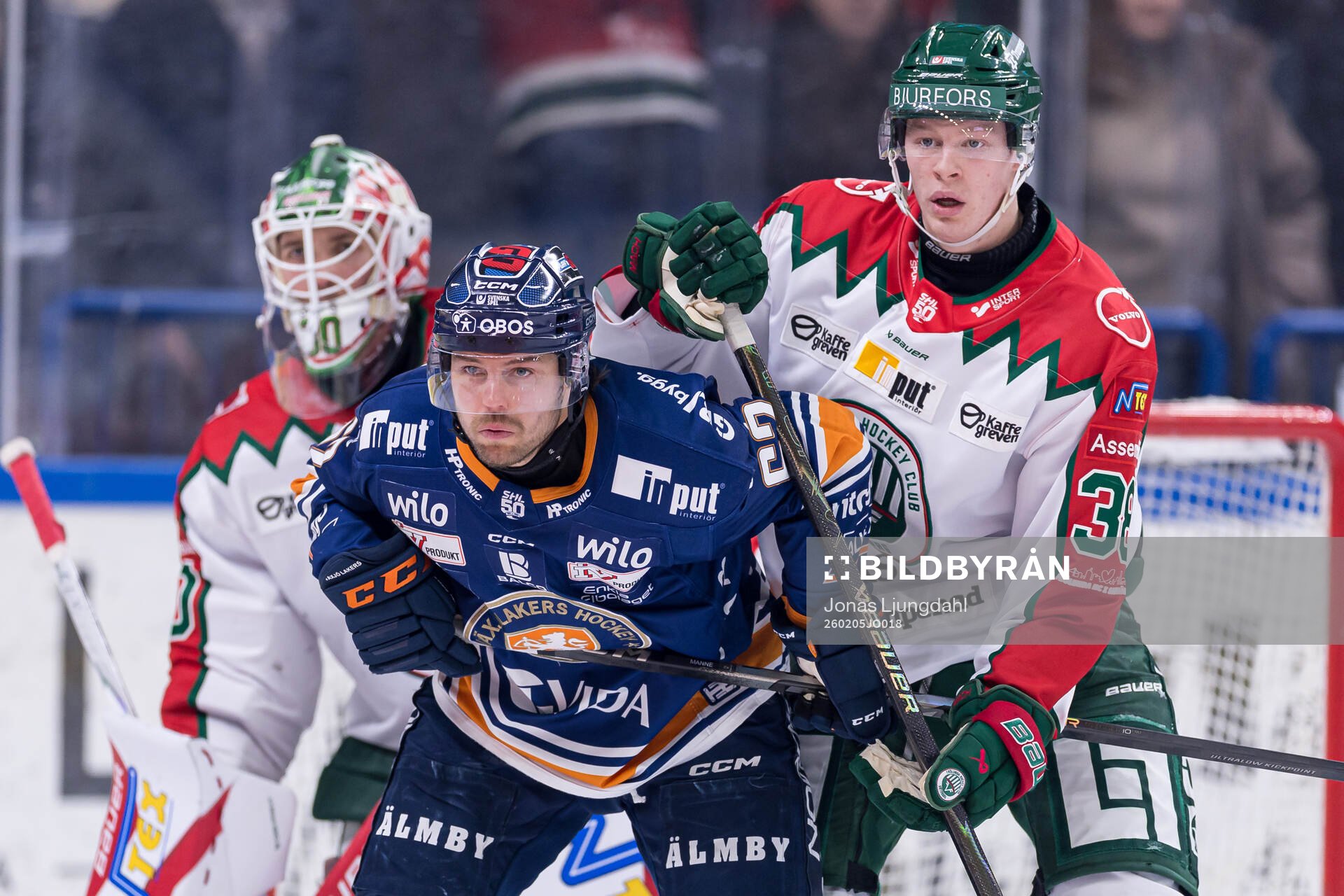 Växjös Manuel Ågren och Frölundas Oskar Wahlberg