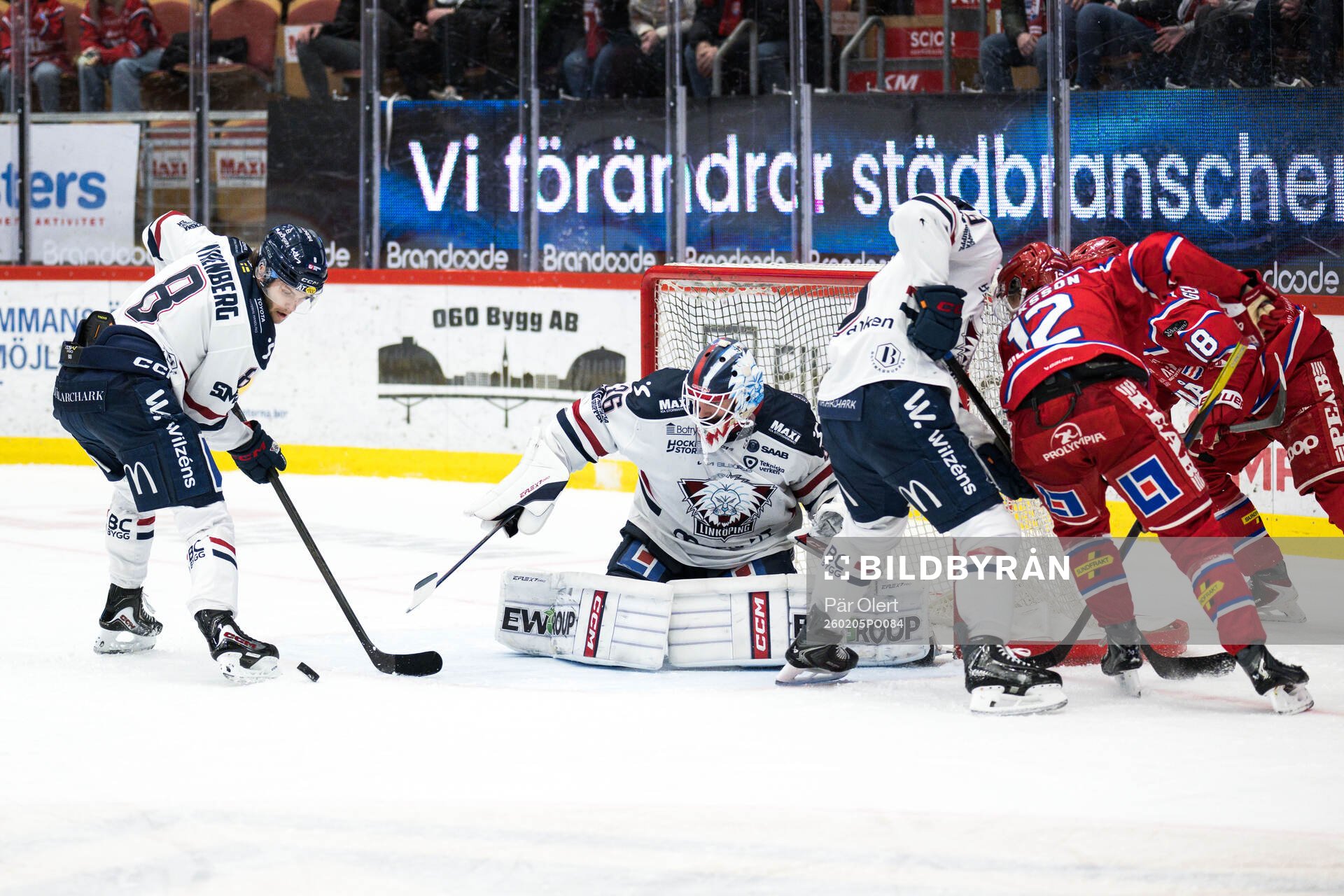 Linköpings Jonathan Myrenberg och målvakt Waltteri