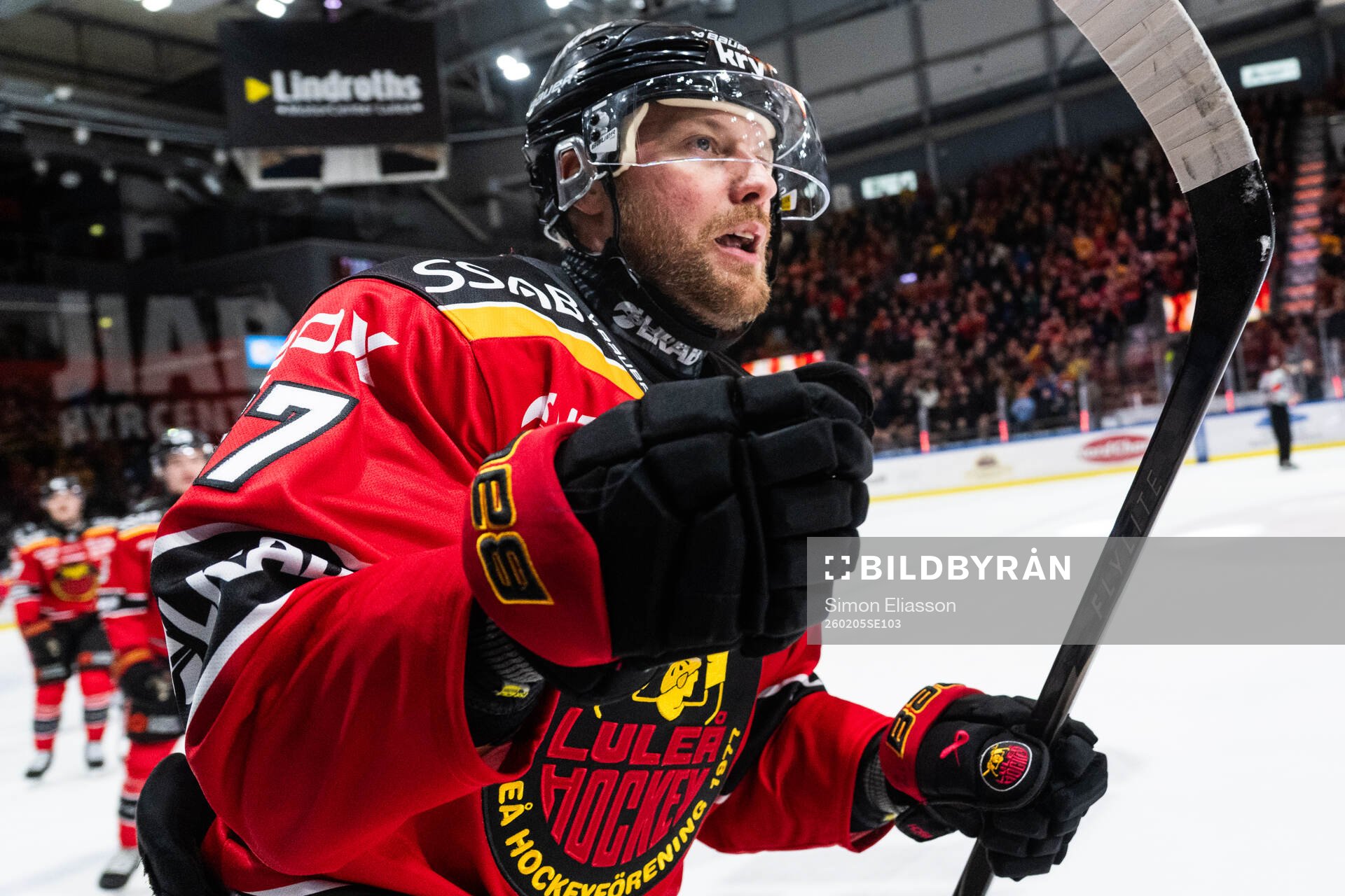 Luleås Linus Omark jublar