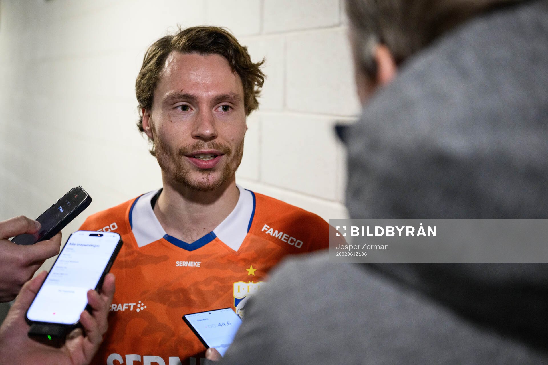 Filip Ottosson of IFK Göteborg speaks to media