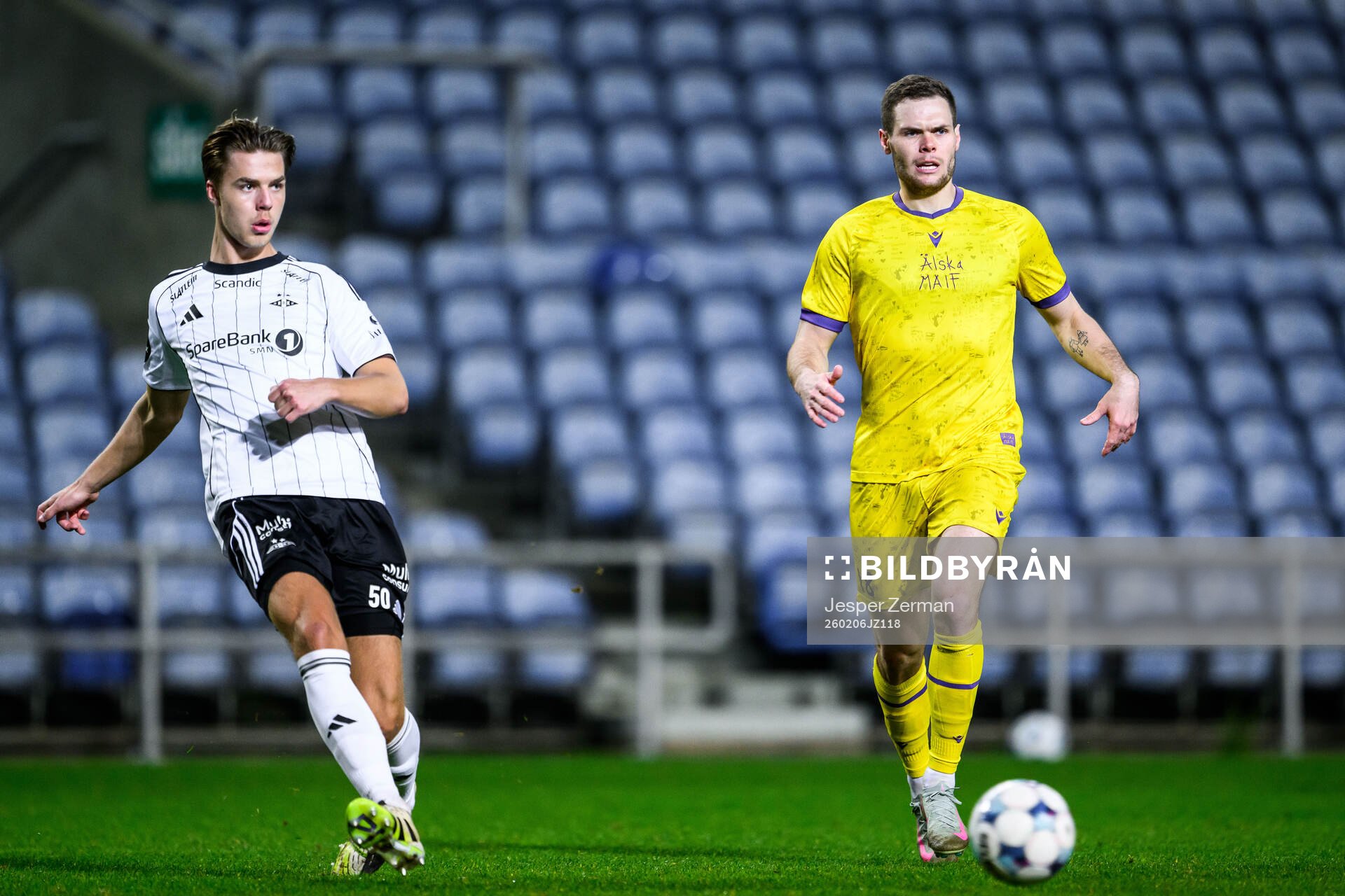 Jacob Bergström of Mjällby and Håkon Volden of Rosenborg