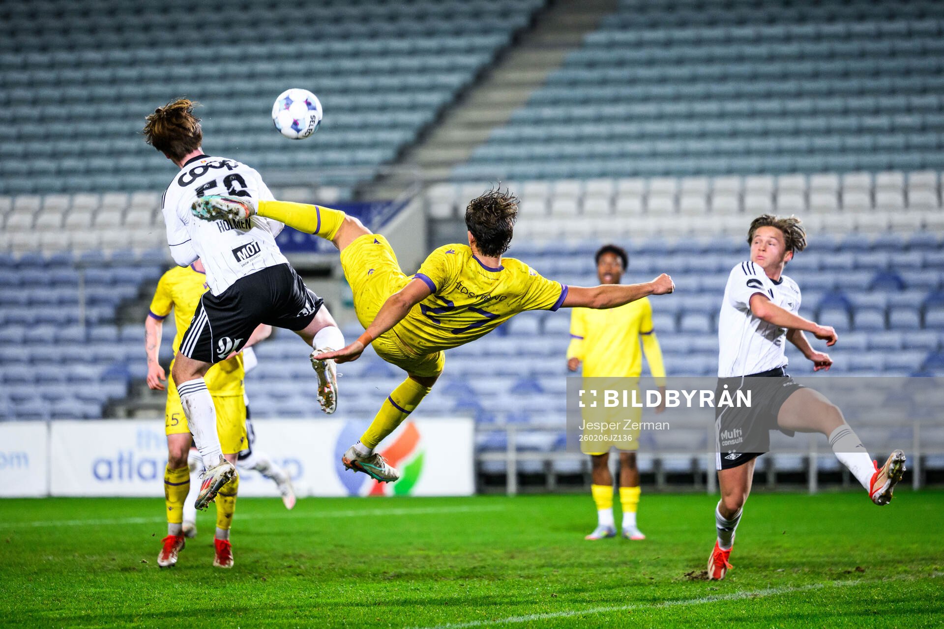 Isak Holmén of Rosenborg and Ludvig Tidstrand of Mjällby