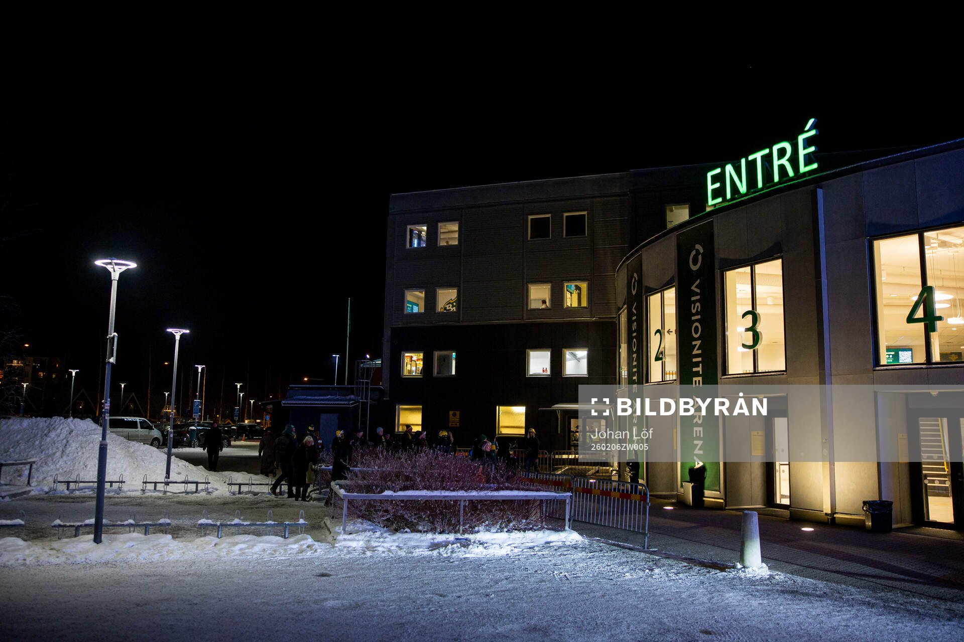 Visionite arena innan ishockeymatchen i Hockeyallsvenskan