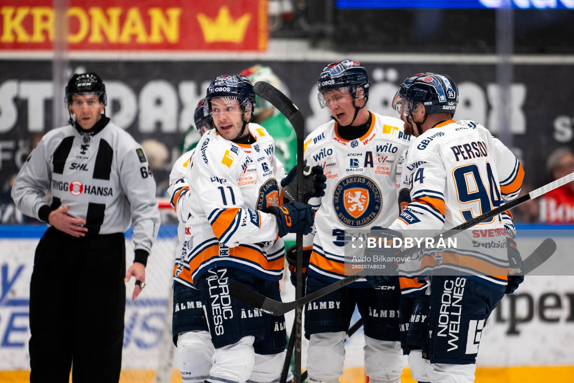 Växjös Brogan Rafferty jublar