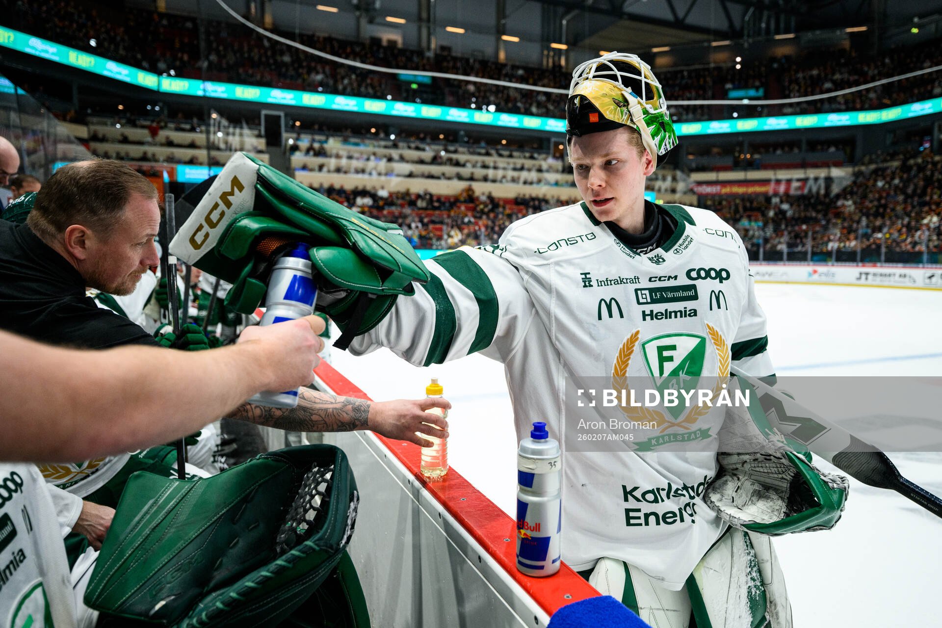 Färjestads målvakt Melker Thelin