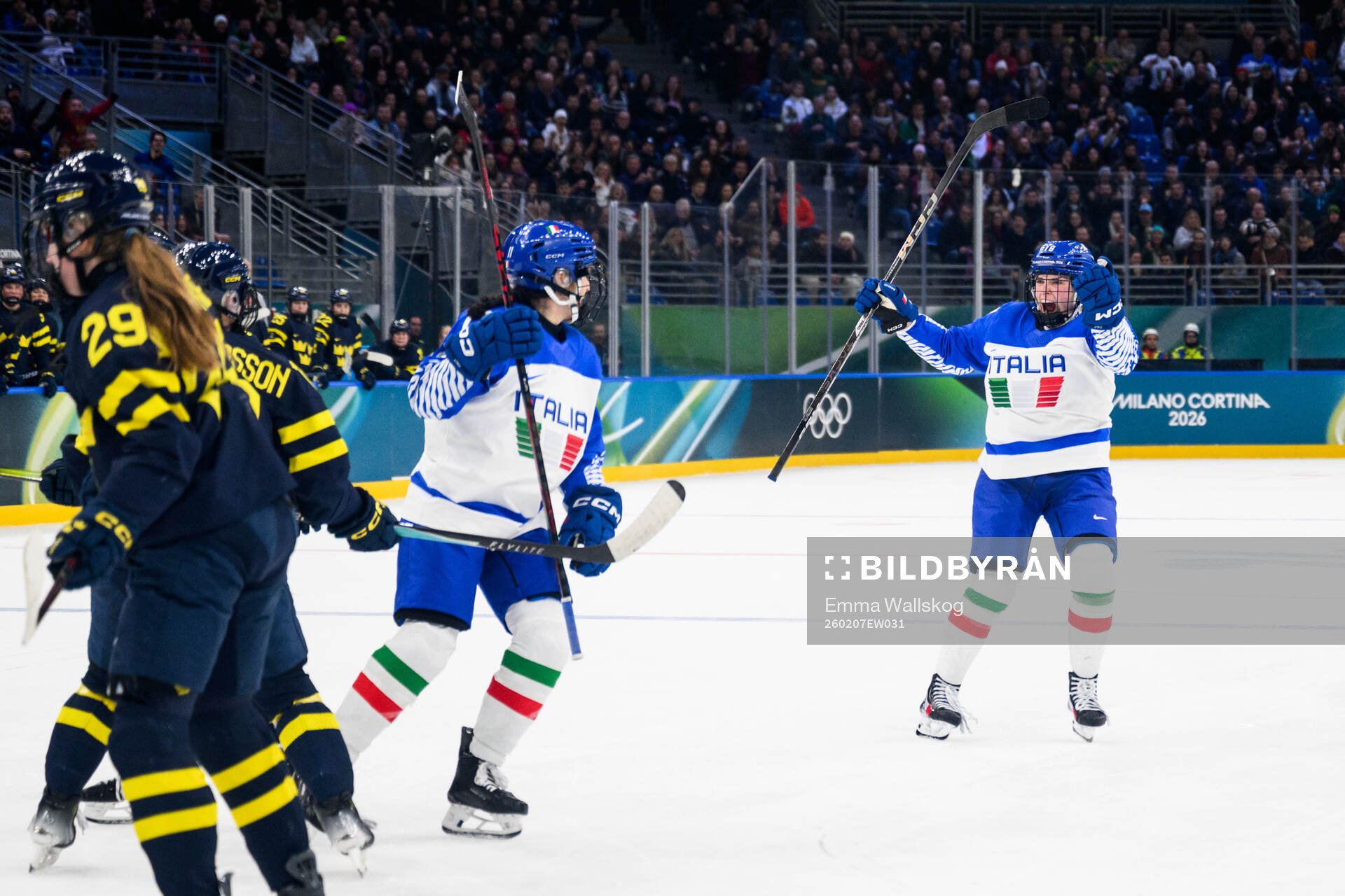 Franziska Stocker of Italy celebrates the 3-1 goal in the