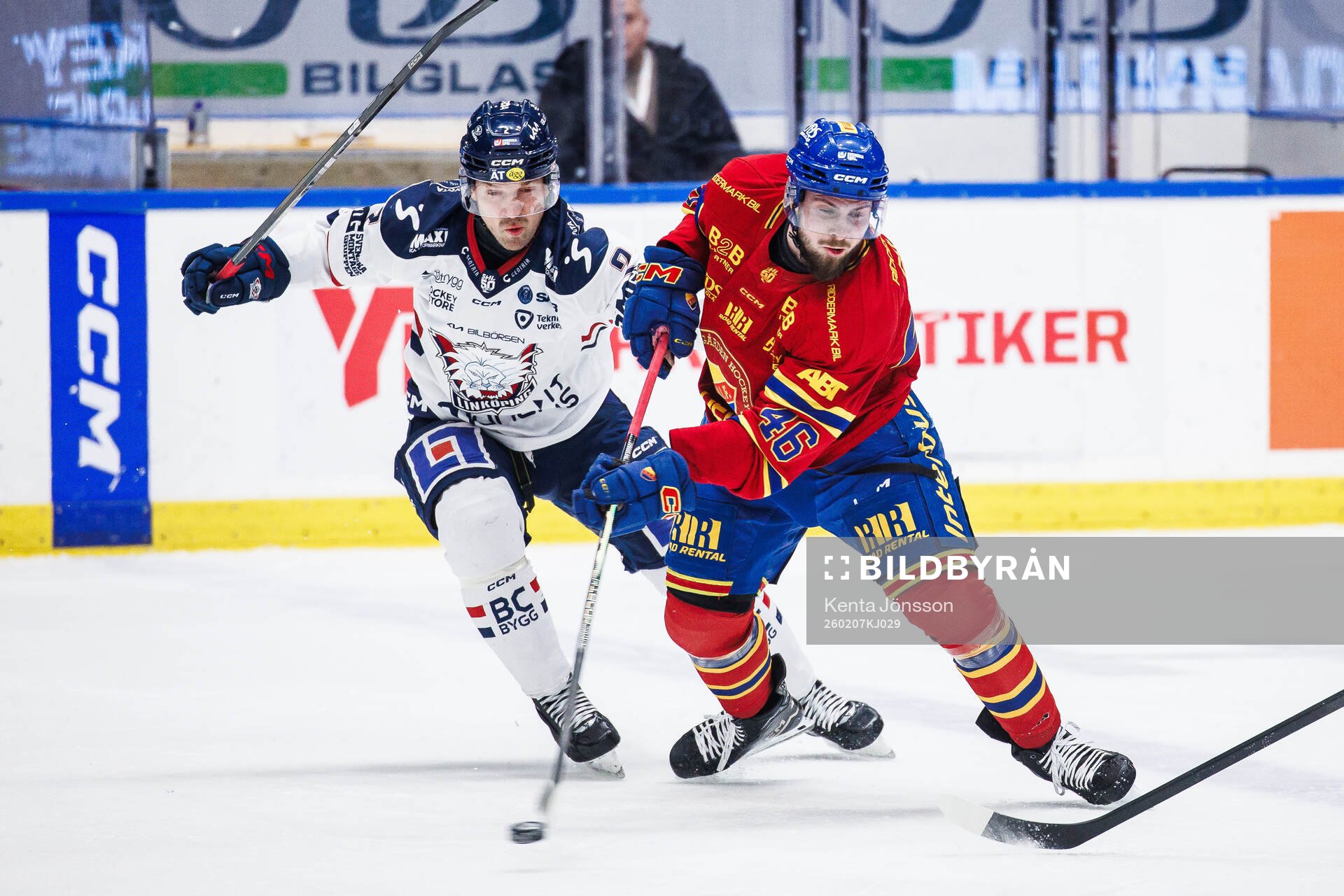 Linköpings Rasmus Rissanen och Djurgårdens Albin Grewe