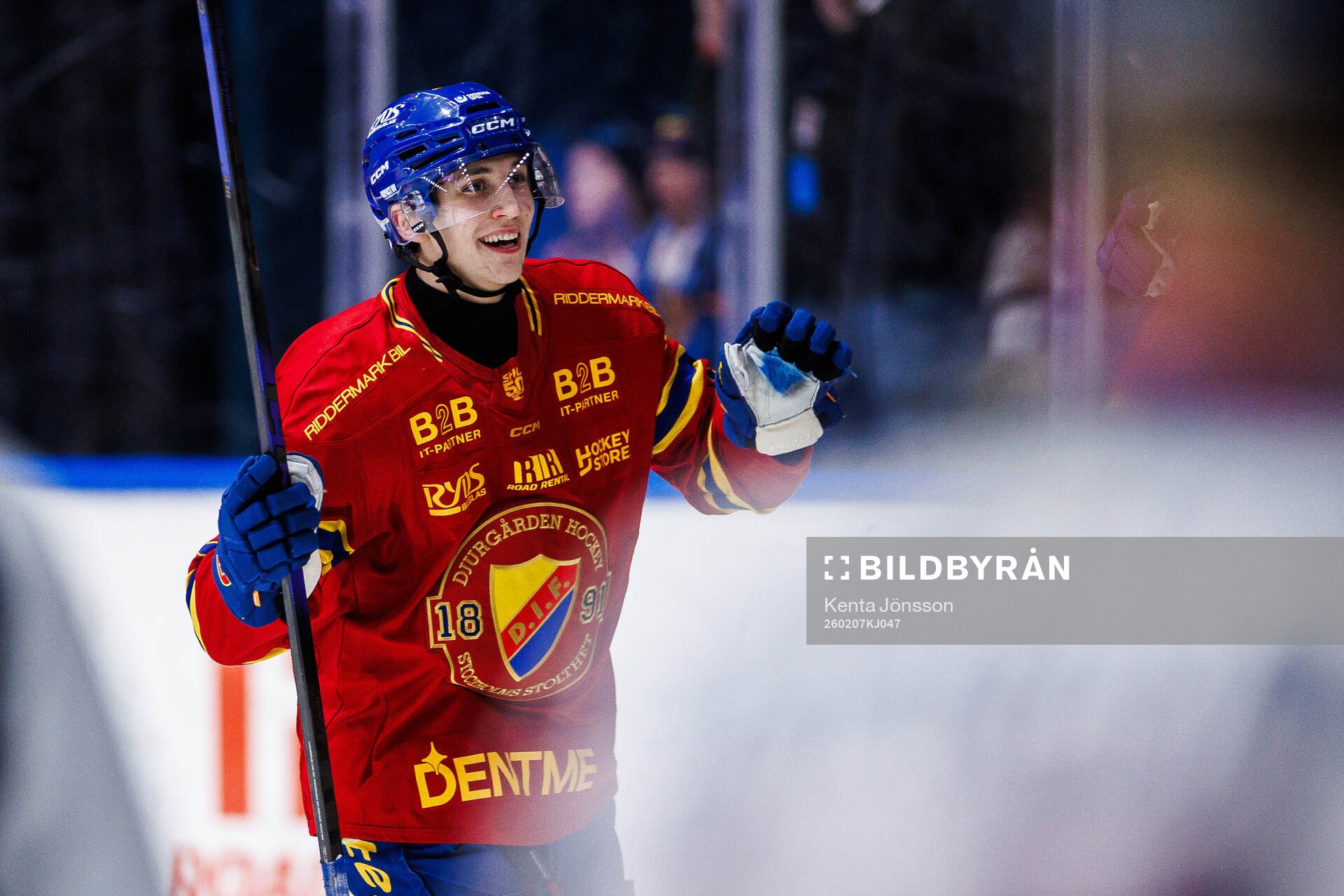 Djurgårdens Victor Eklund jublar