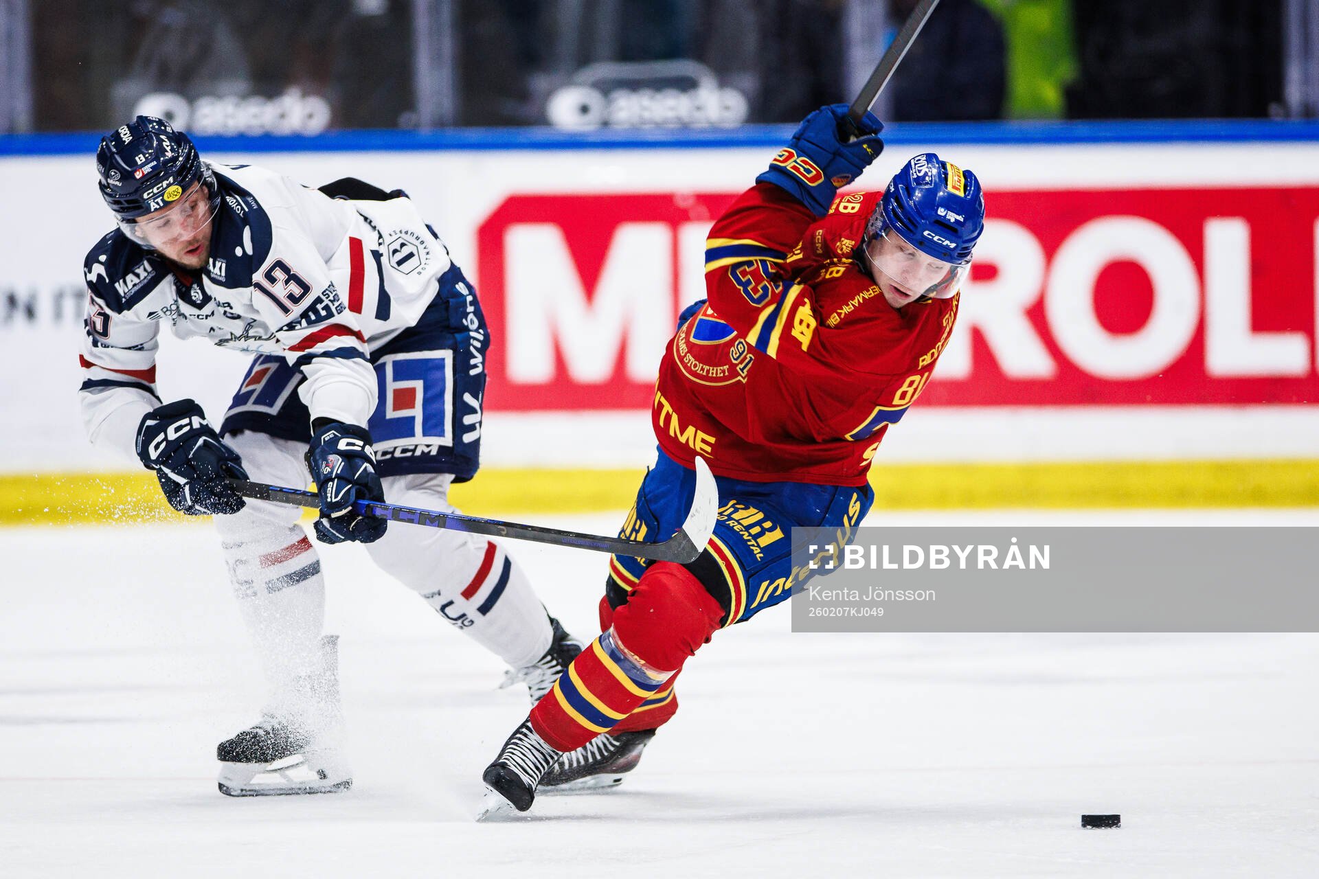 Linköpings Jakub Vrana och Djurgårdens David Blomgren