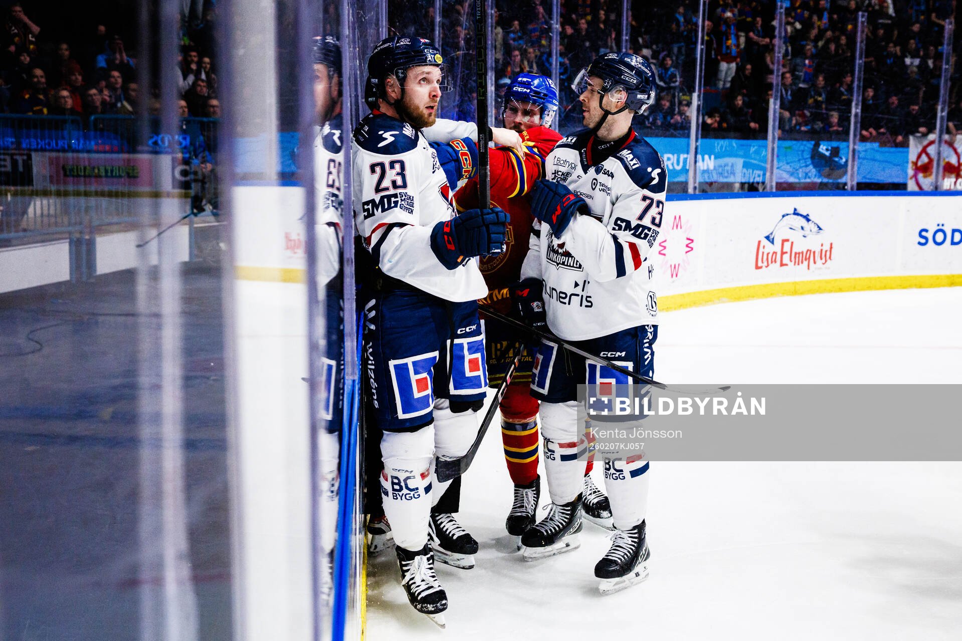 Linköpings Robin Kovacs och Djurgårdens Albin Grewe