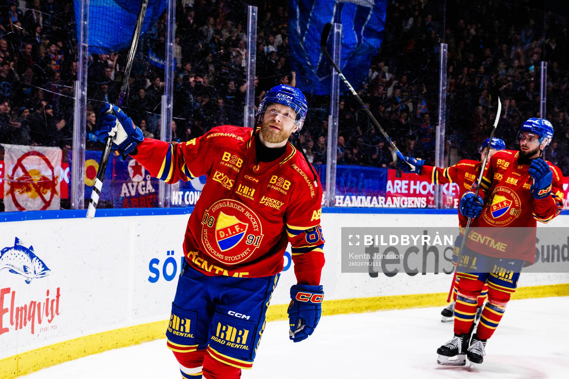 Djurgårdens Linus Klasen jublar