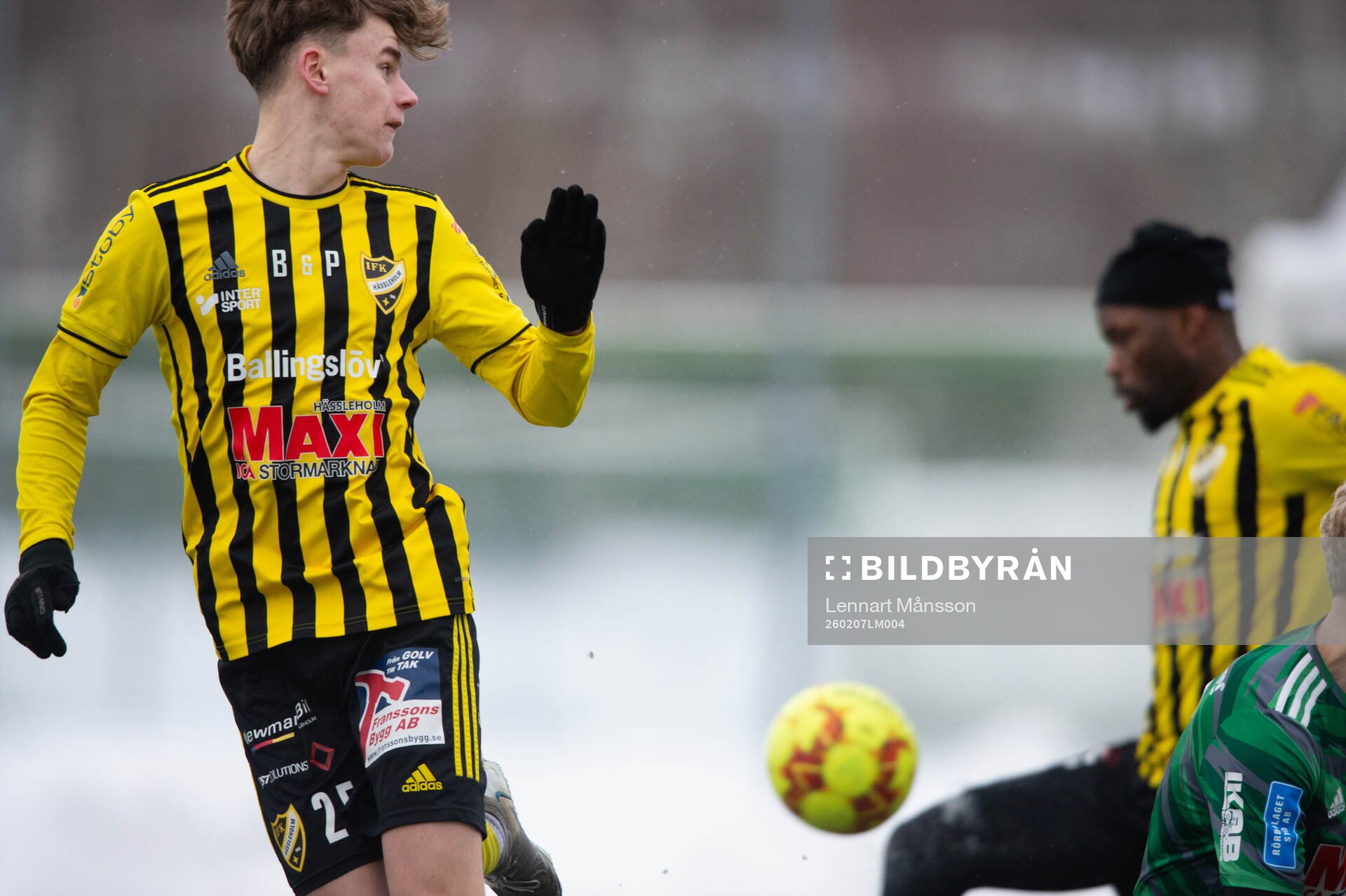 IFK Hässleholms Neo Jakobsson i träningsmatchen mellan