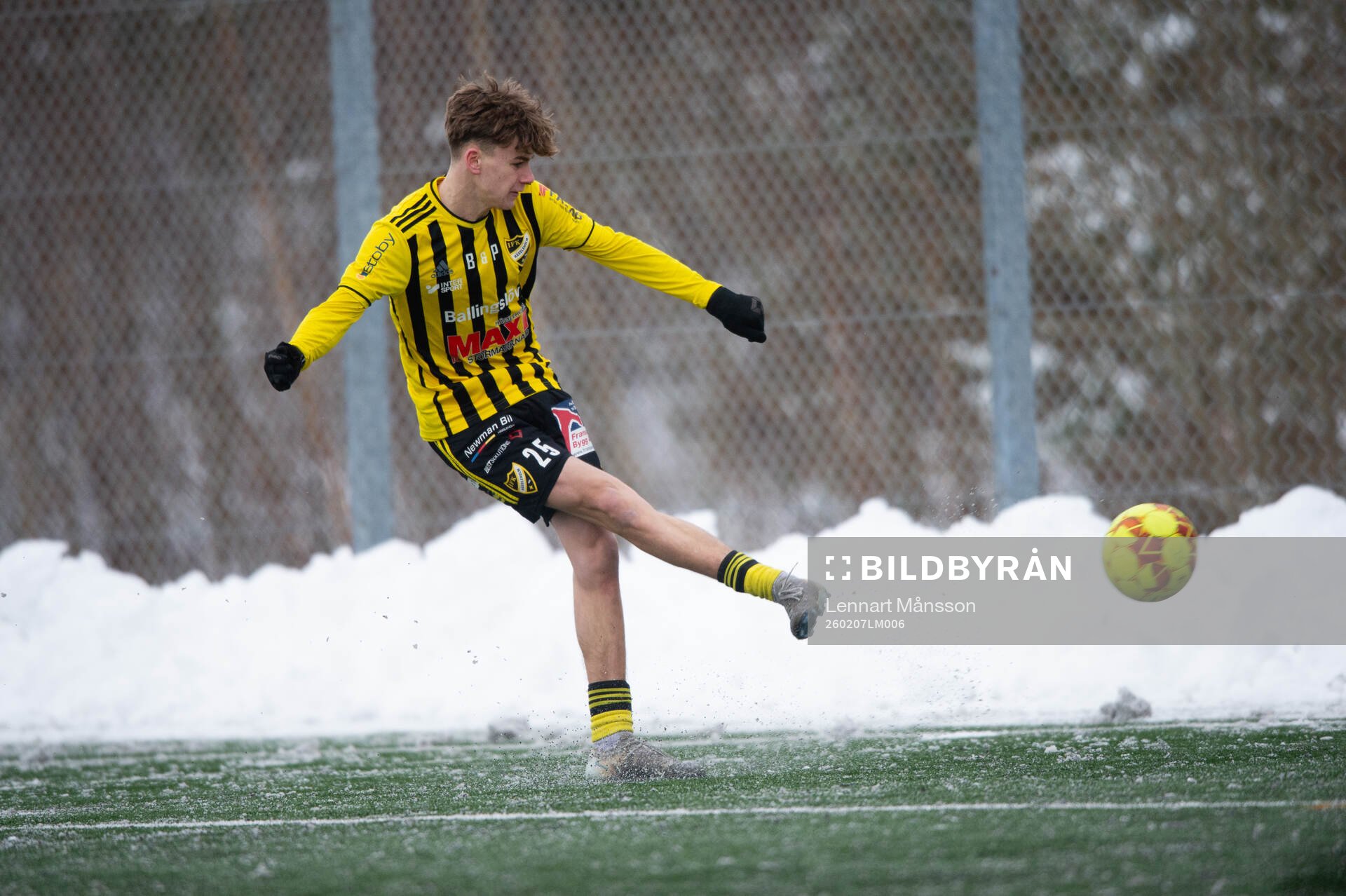 IFK Hässleholms Neo Jakobsson i träningsmatchen mellan