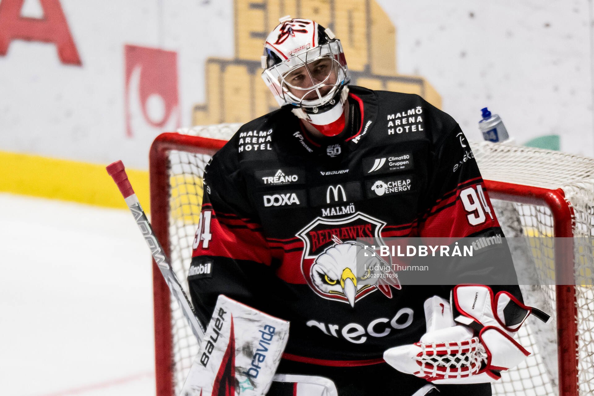 Malmö Redhawks målvakt Marek Langhamer