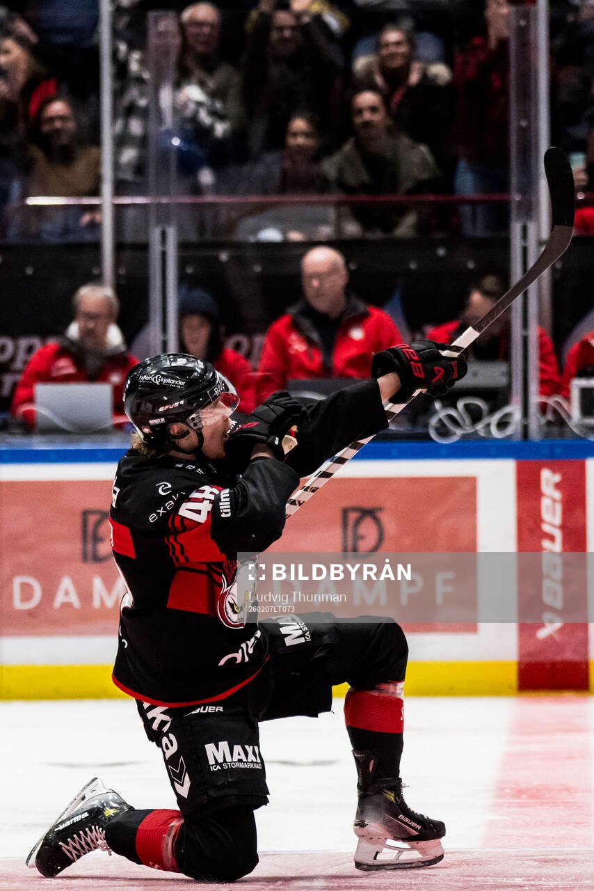 Malmö Redhawks Lauri Pajuniemi jublar