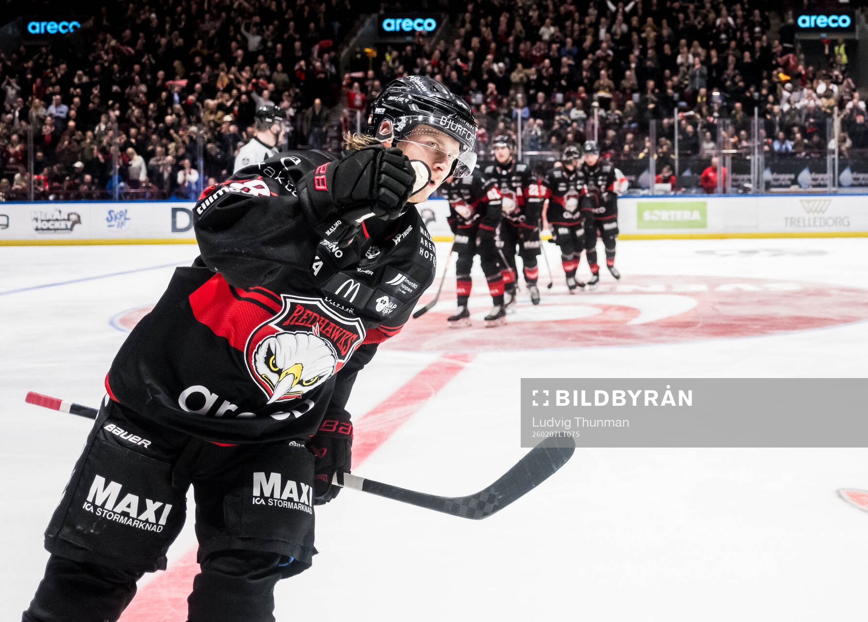 Malmö Redhawks Lauri Pajuniemi jublar