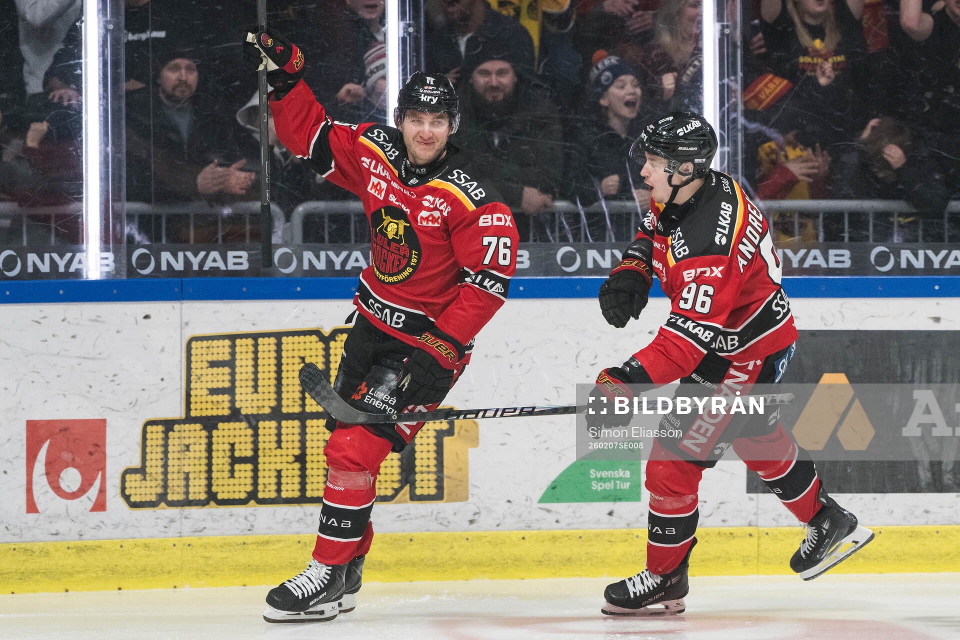 Luleås Anton Levtchi och Pontus Andreasson jublar