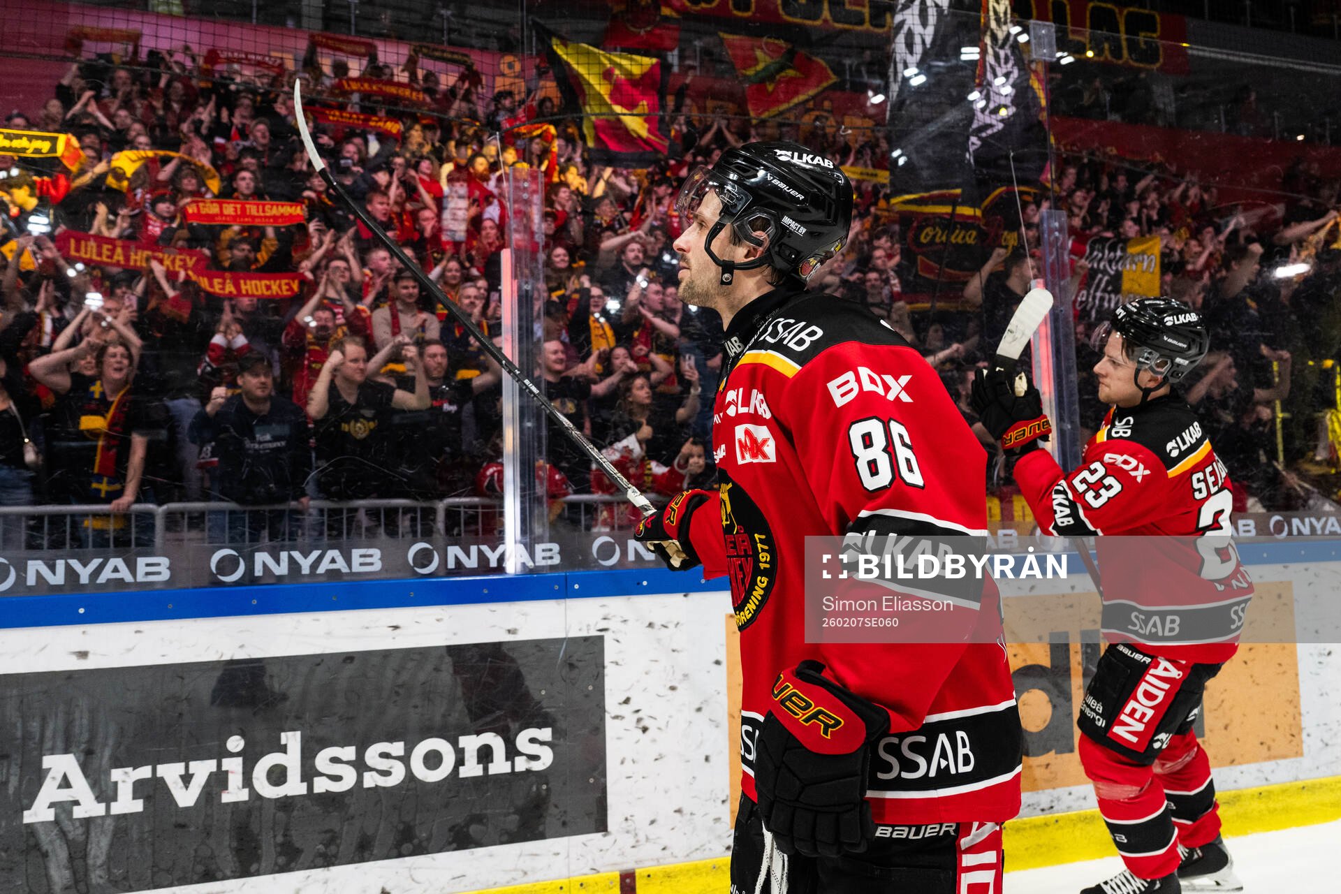 Luleås Mathias Bromé jublar