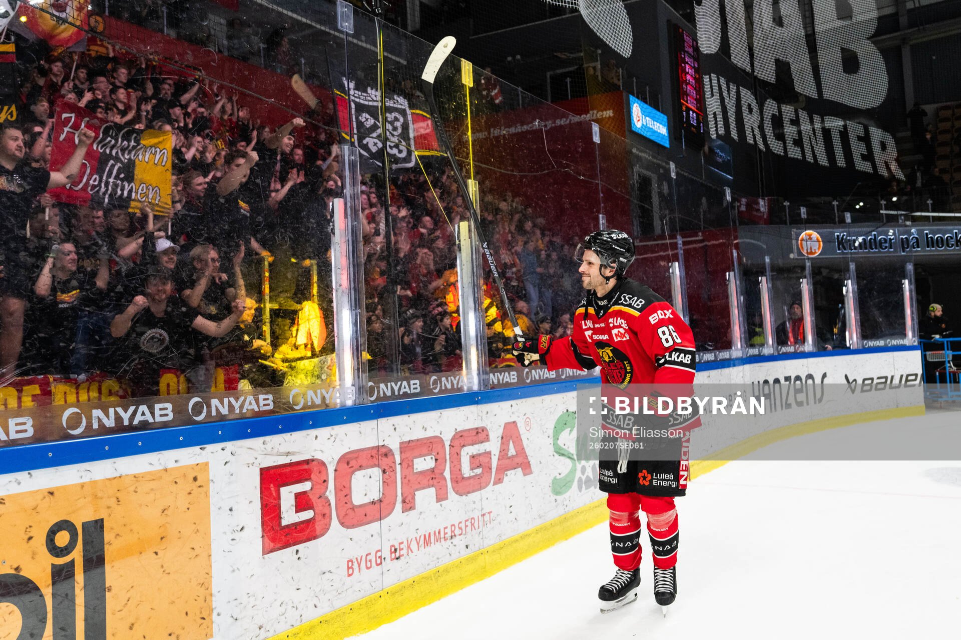 Luleås Mathias Bromé jublar