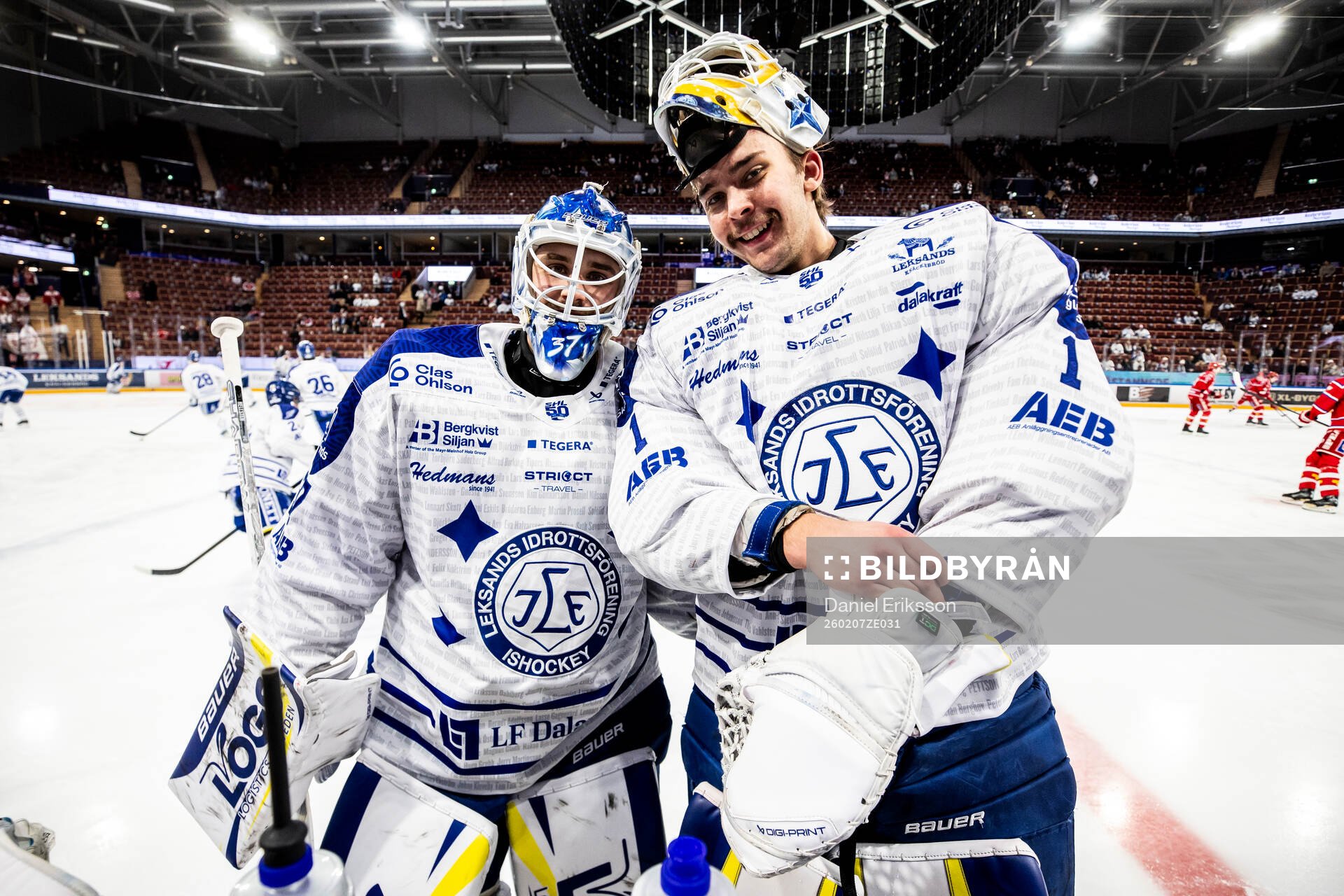 Leksands målvakt Jakob Hellsten och Leksands målvakt
