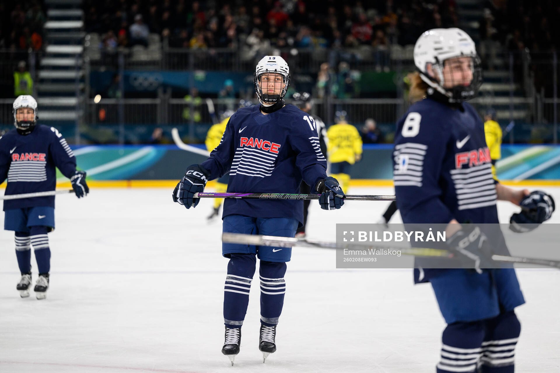 Marie-Pierre Pelissou of France looks dejected
