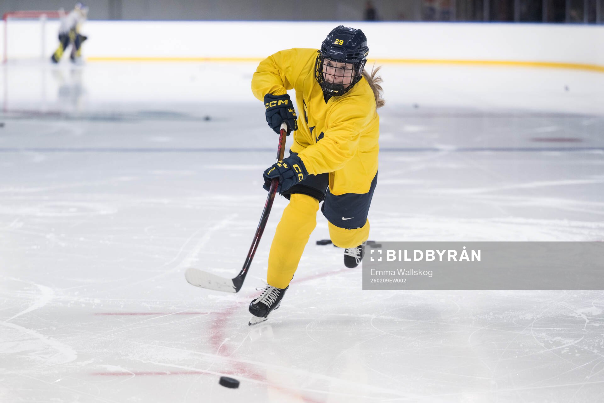 Felizia Wikner Zienkiewicz of Sweden at a ice hockey