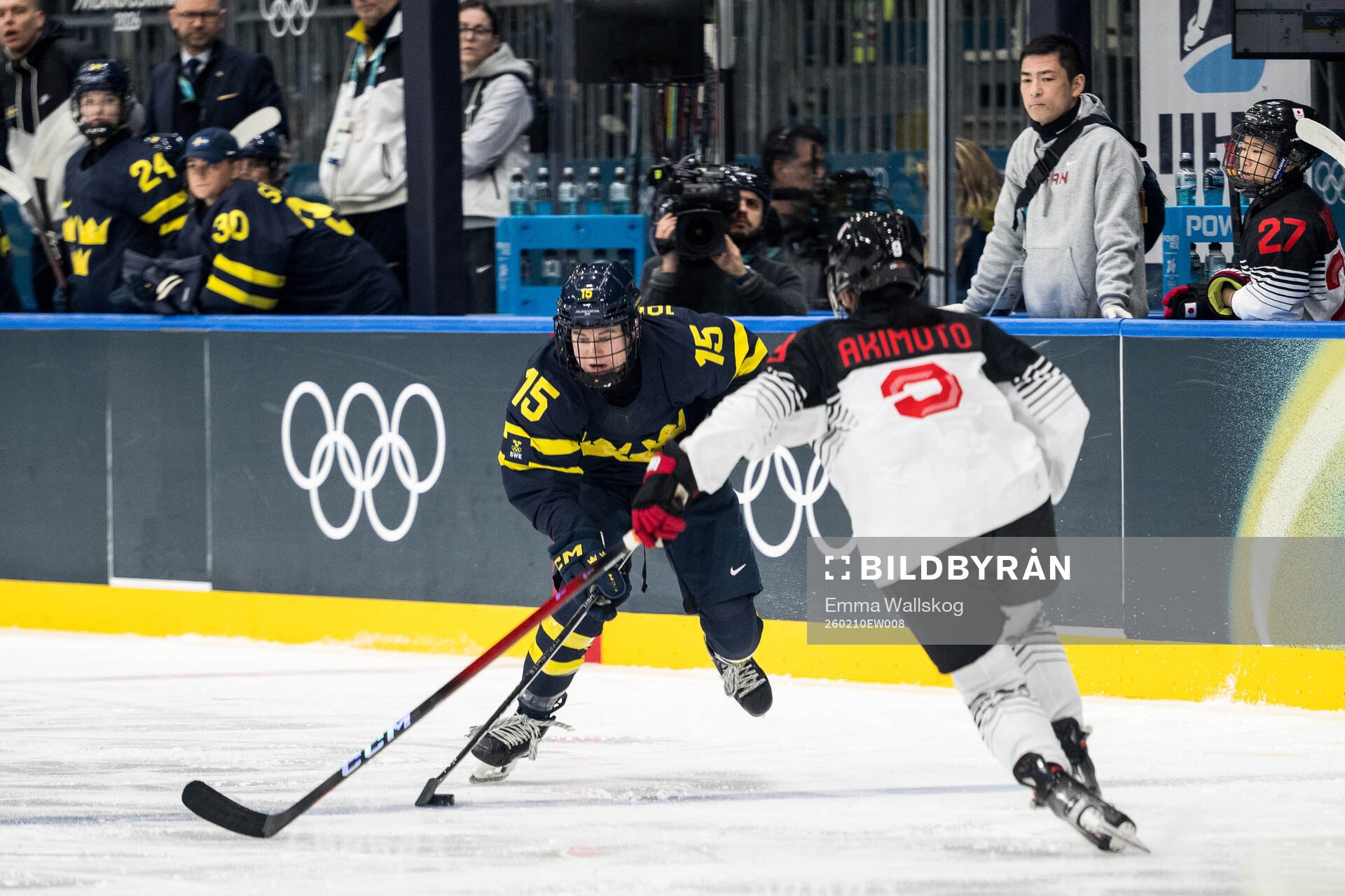 Lisa Johansson of Sweden in the women's ice hockey game