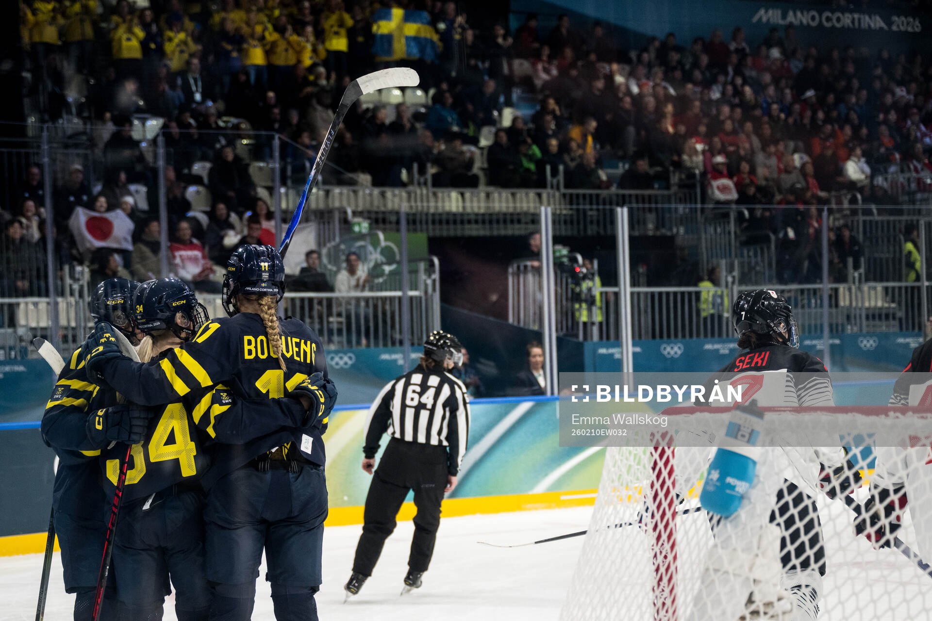 Mira Hallin and Josefin Bouveng of Sweden celebrate