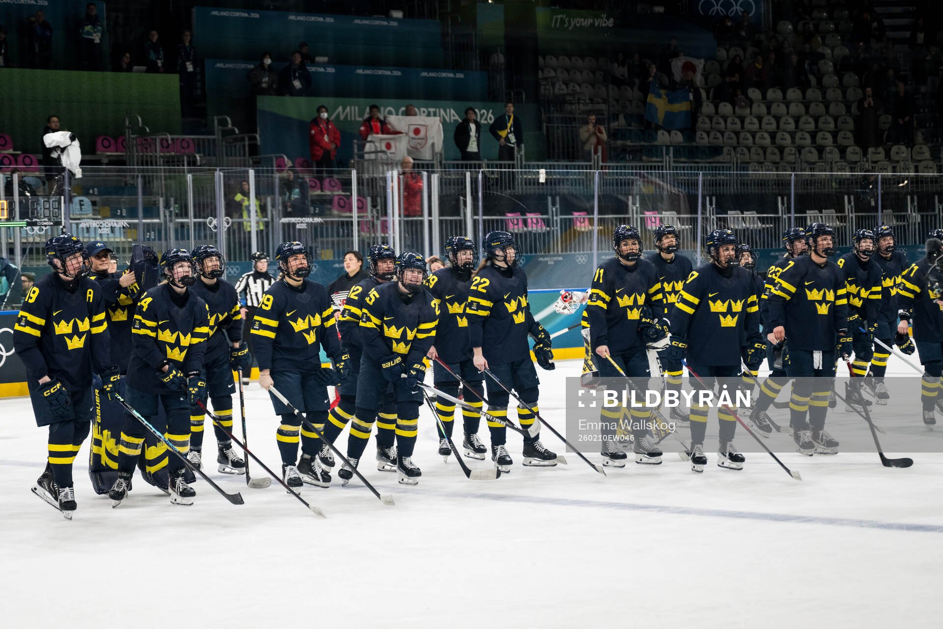 Players of Sweden celebrate