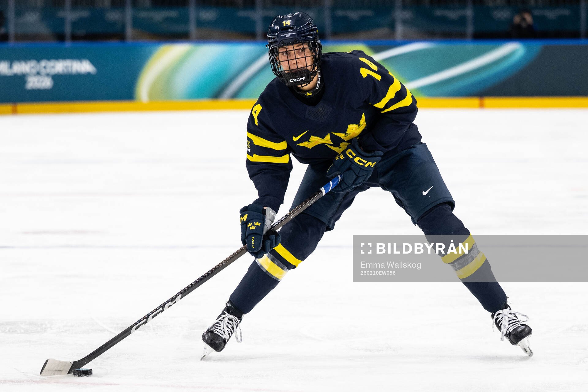 Ida Karlsson in the women's ice hockey game between Japan